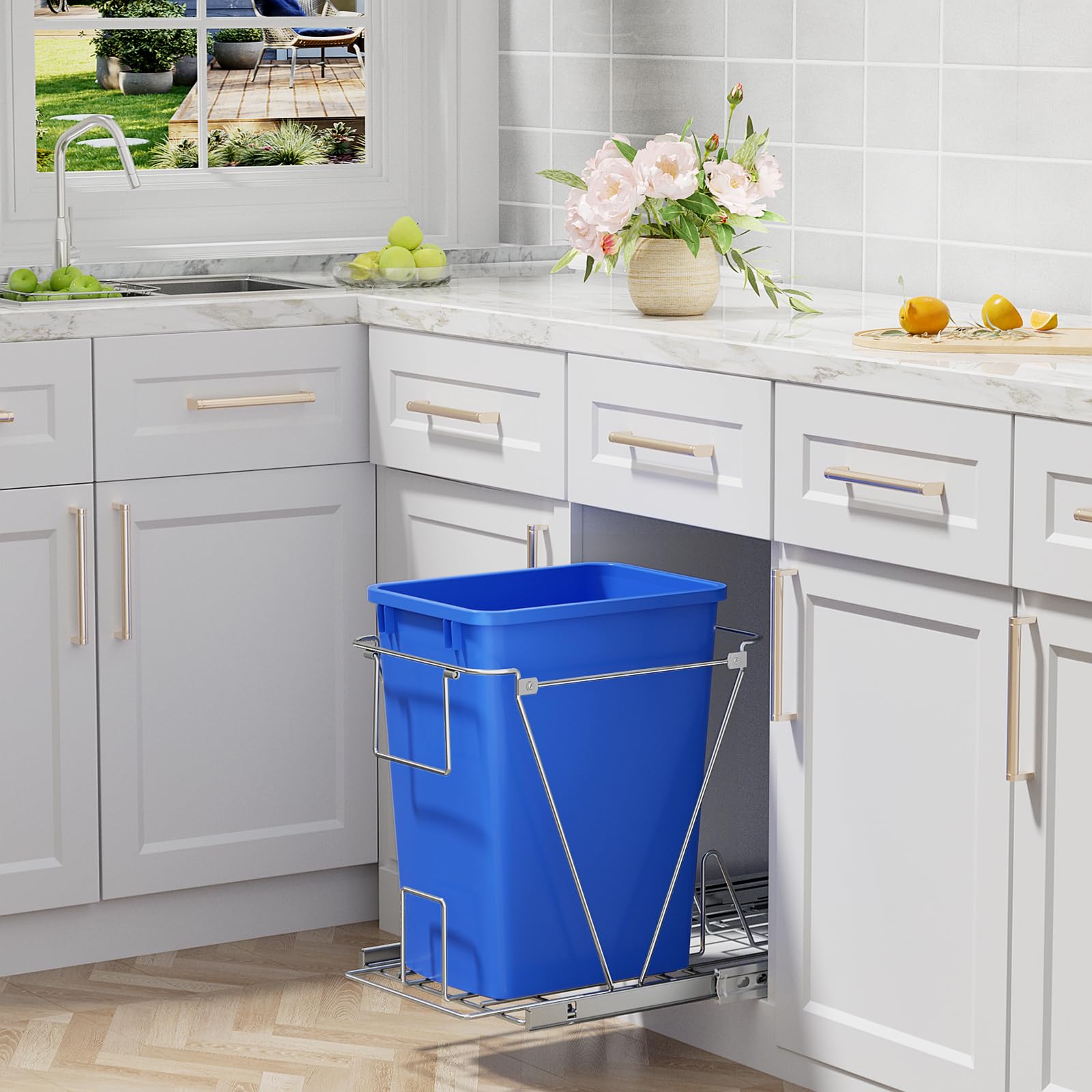 35 Quart Plastic Trash Can (2 Count)