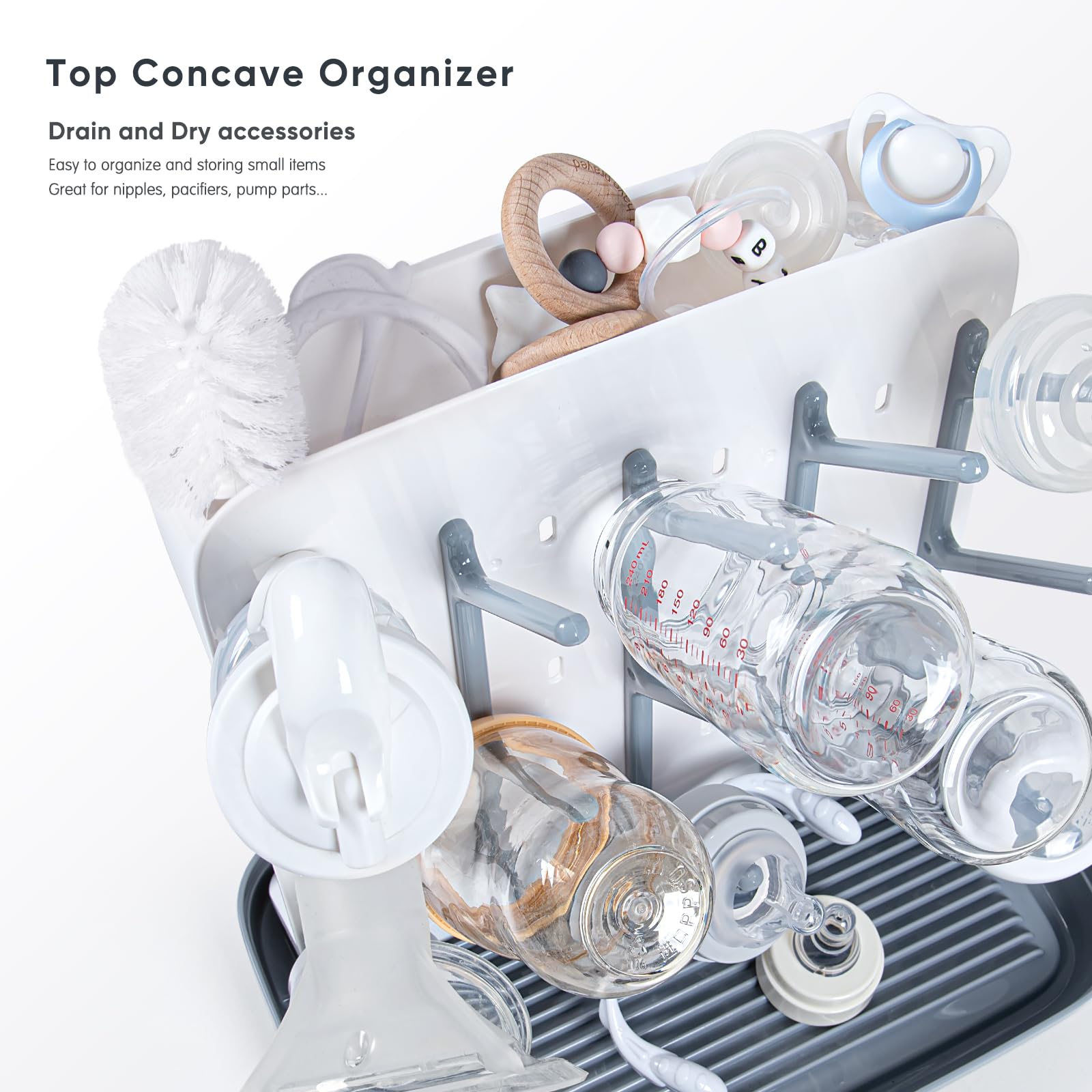 Baby Bottle Drying Rack：Large Vertical Space Saver for Countertop