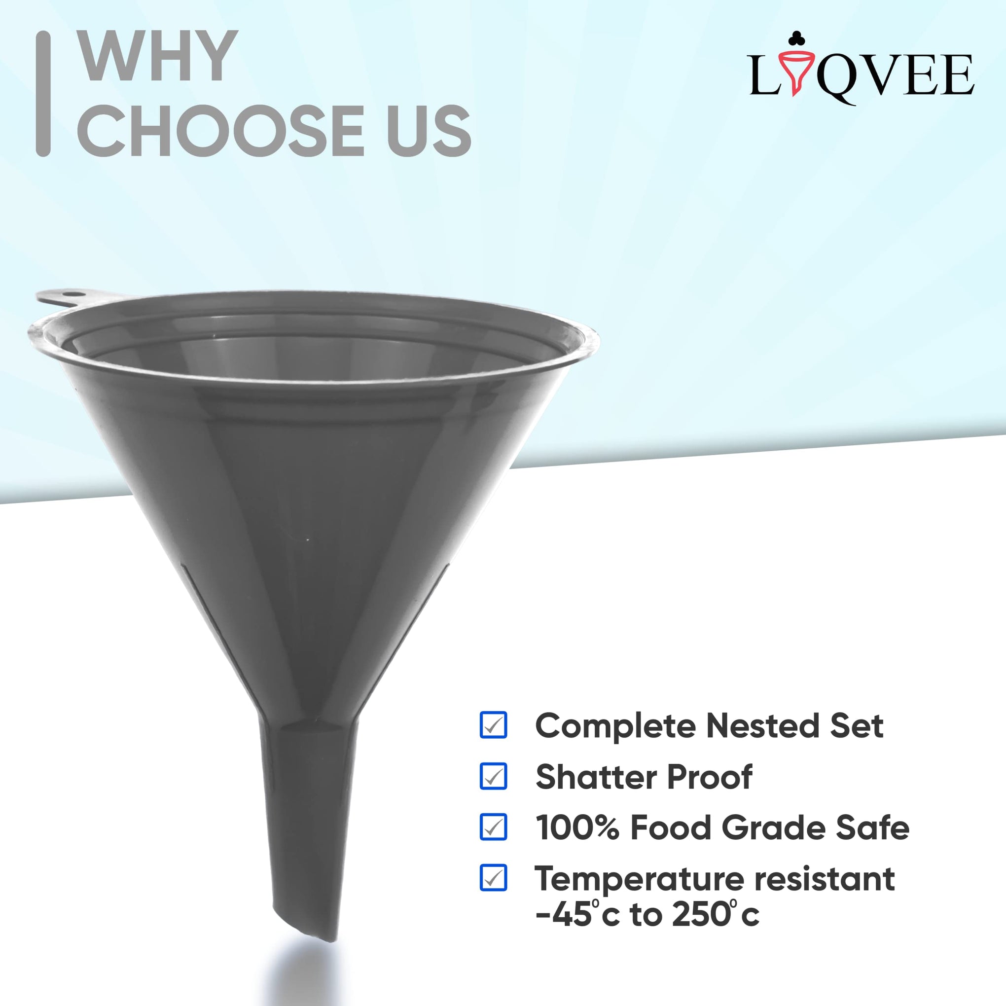 Funnel Gray in 4 Different Sizes