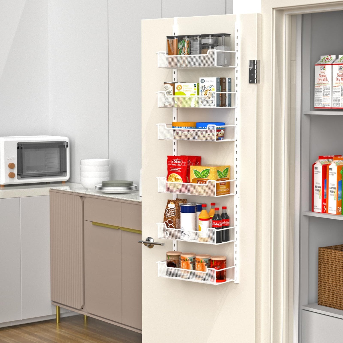 12.3" W Narrow Over the Door Pantry Organizer