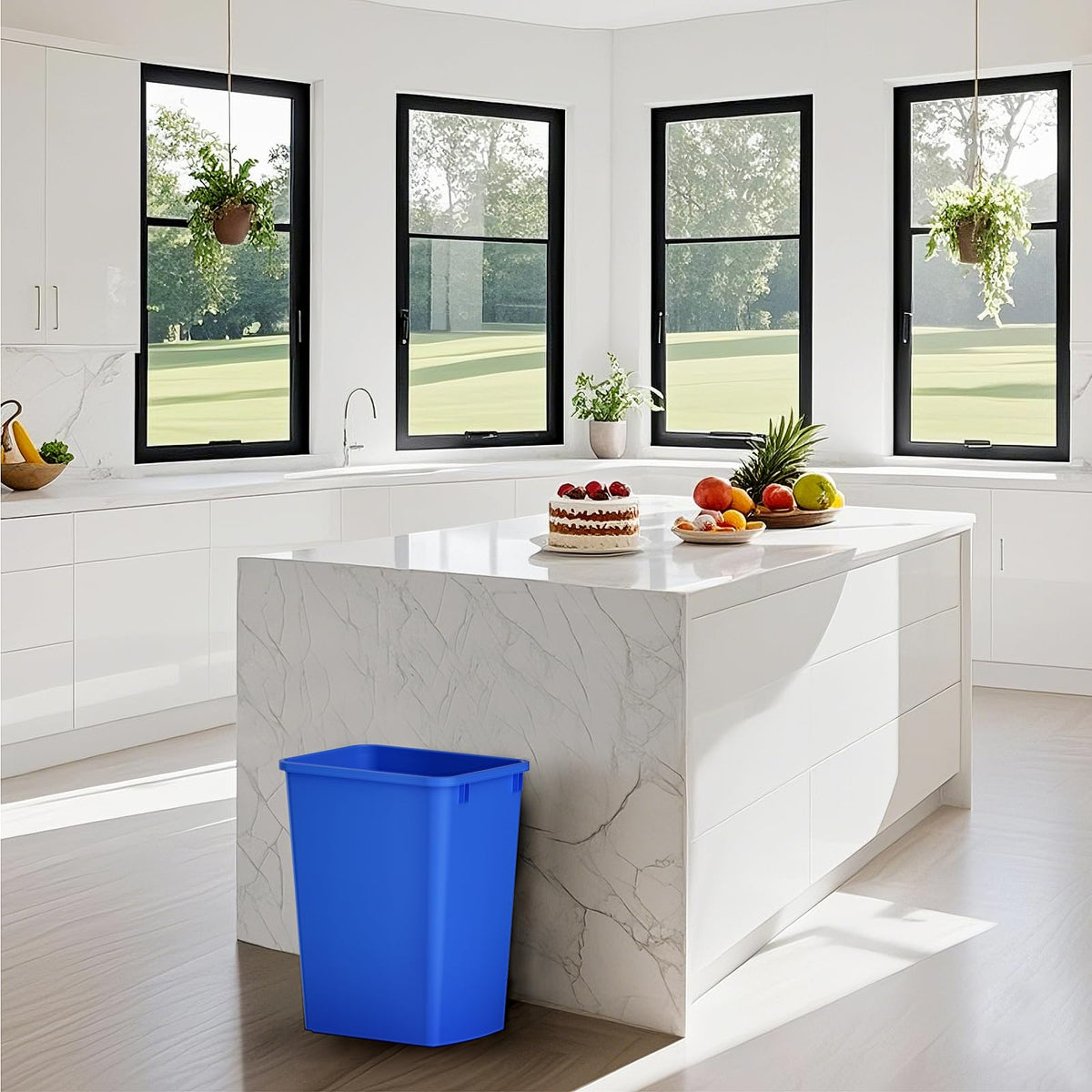 35 Quart Plastic Trash Can (2 Count)