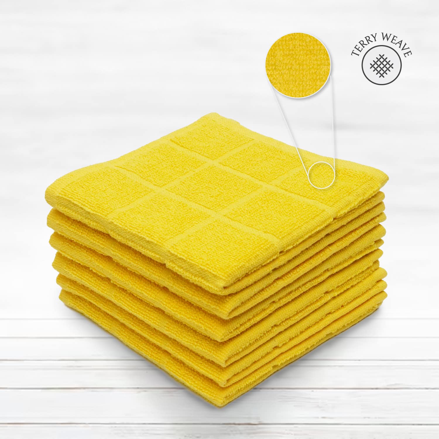 100% Cotton Terry Dish Cloth & Dish Towel (6 Count)