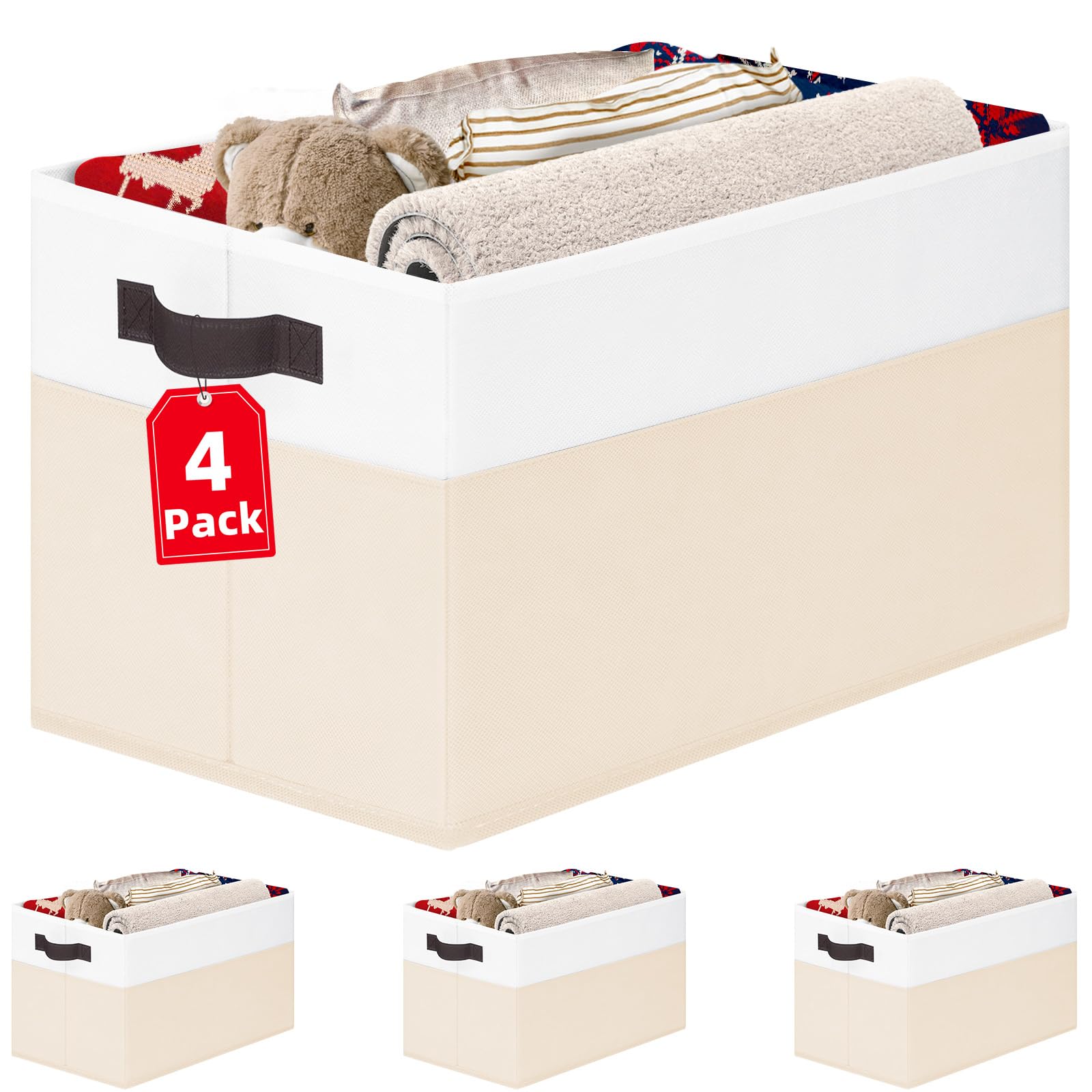 4 Pack Baby Clothes Organizer Bins (4 Count)