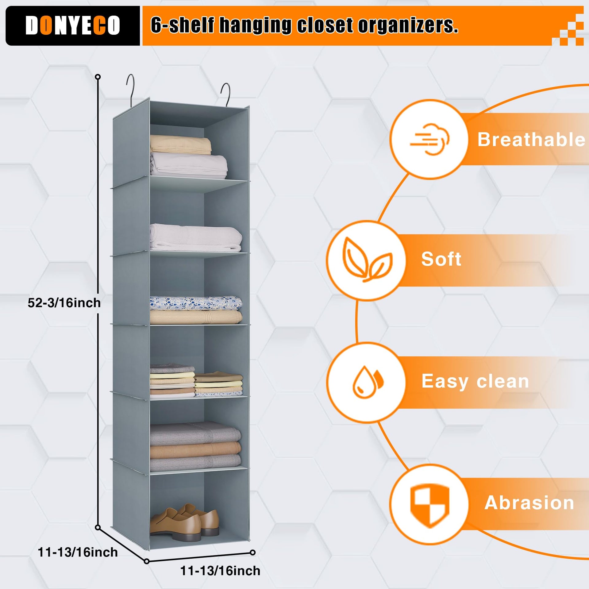 Hanging Closet Organizer 6 (6 Count)