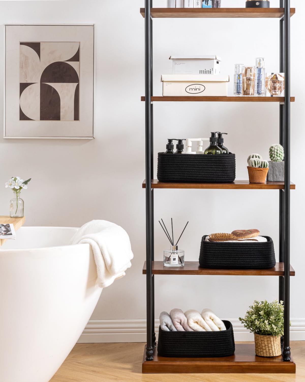 Small Woven Storage Basket for Organizing (3 Count)