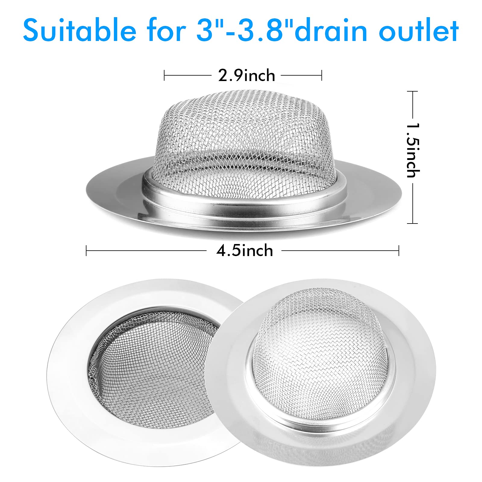 2Pcs Kitchen Sink Strainer (2 Count)