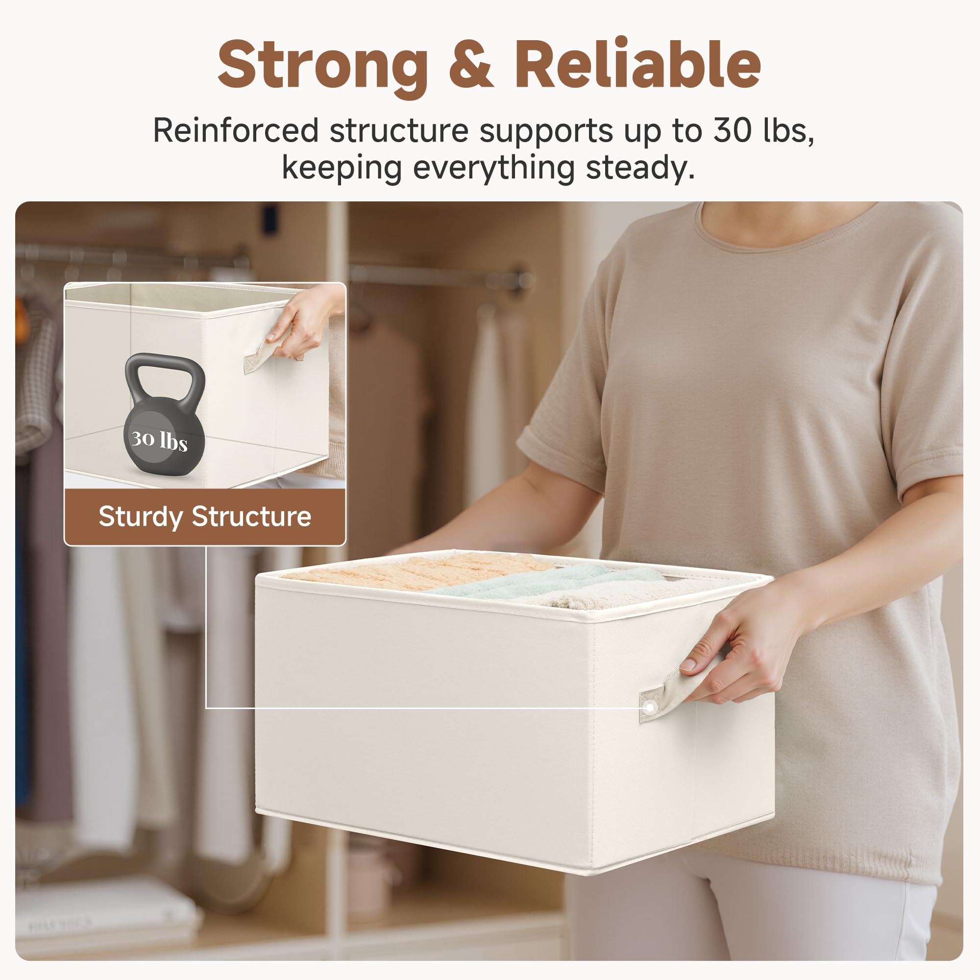 Closet Storage Bins (3 Count)