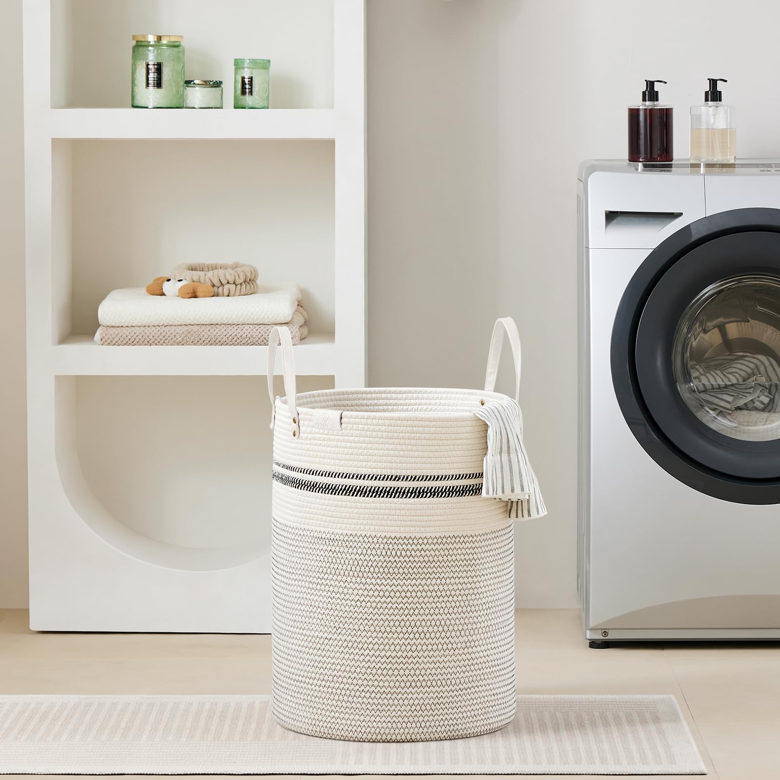 58L Tall Woven Rope Laundry Hamper (1961.2133 Fl Oz) - ModHome Supplies