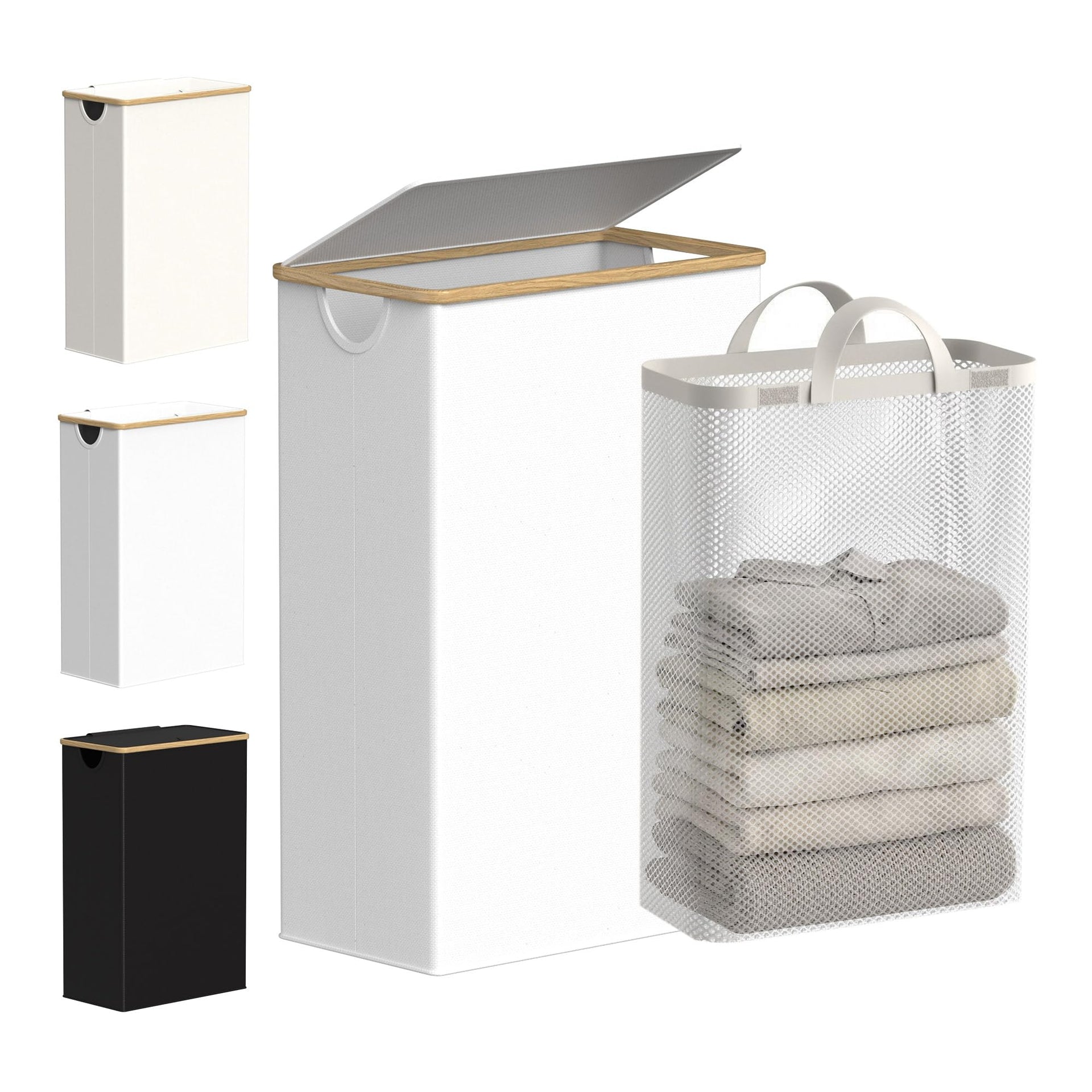 Slim Laundry Basket with Lid