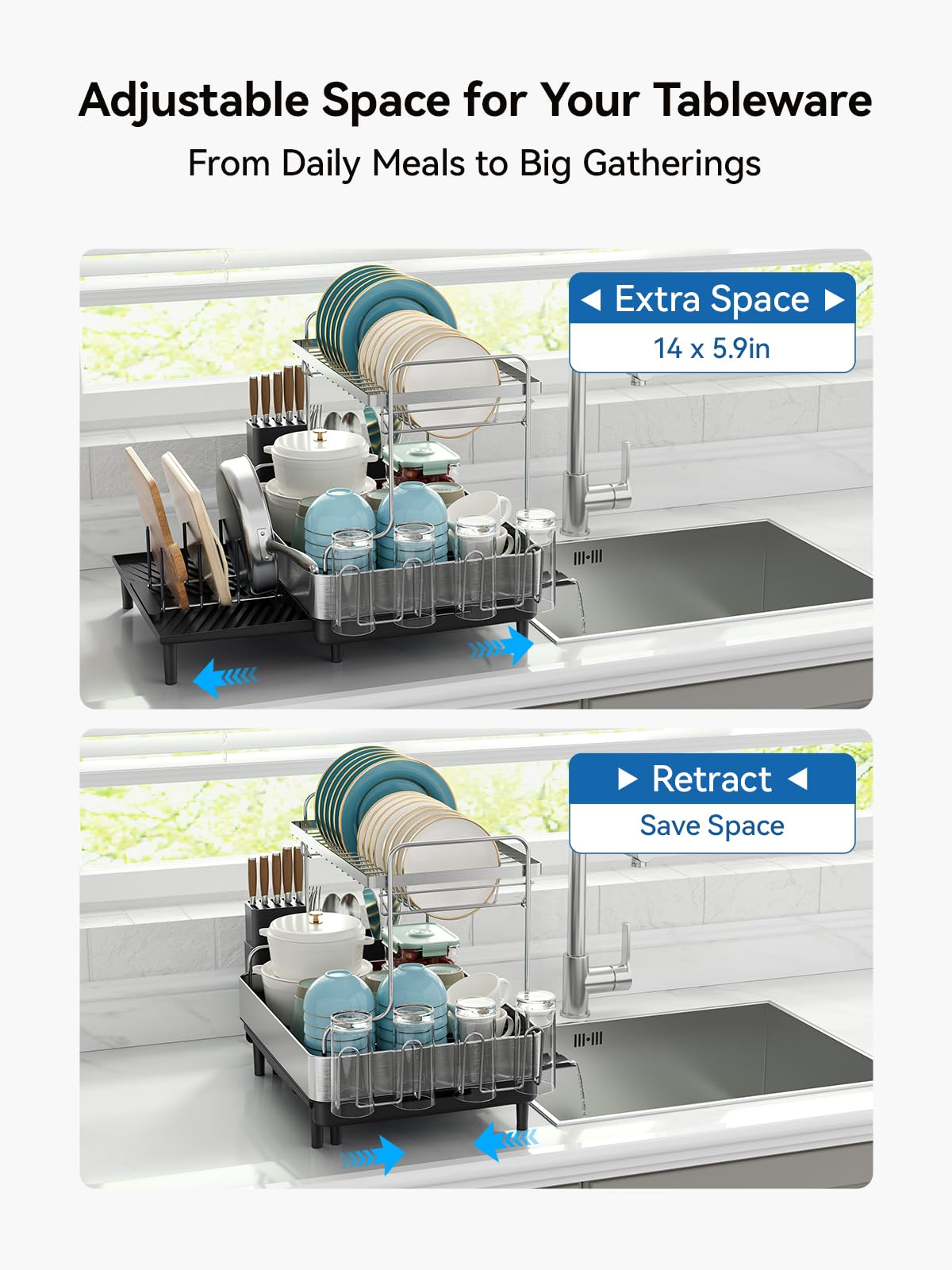 2 Tier Dish Drying Rack
