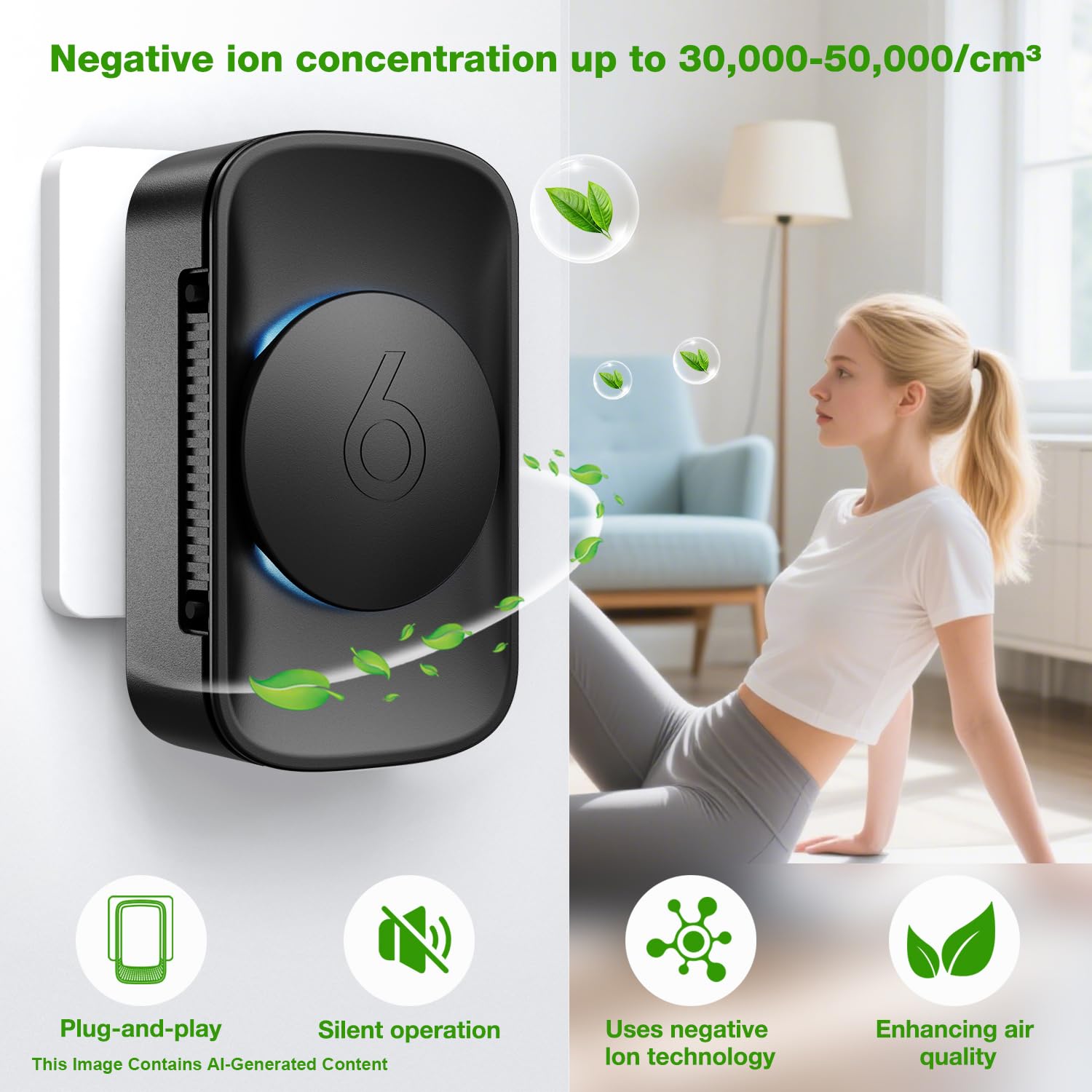 3 Pack Plug in Negative Ion Air Purifier (3 Count)