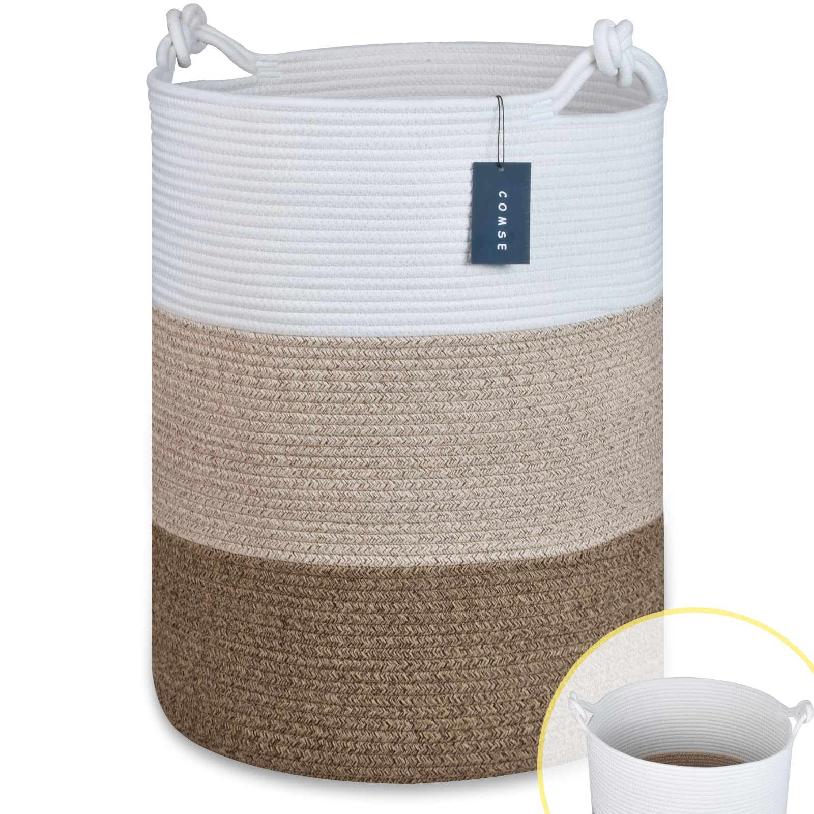 Tall Woven Blanket & Laundry Basket