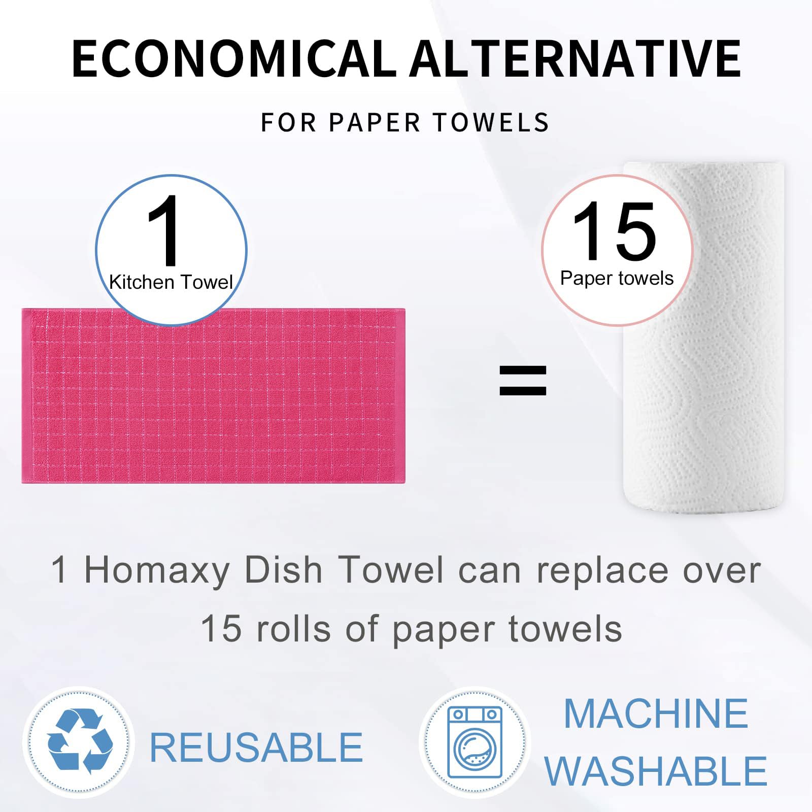 100% Cotton Terry Kitchen Towels (8 Count)