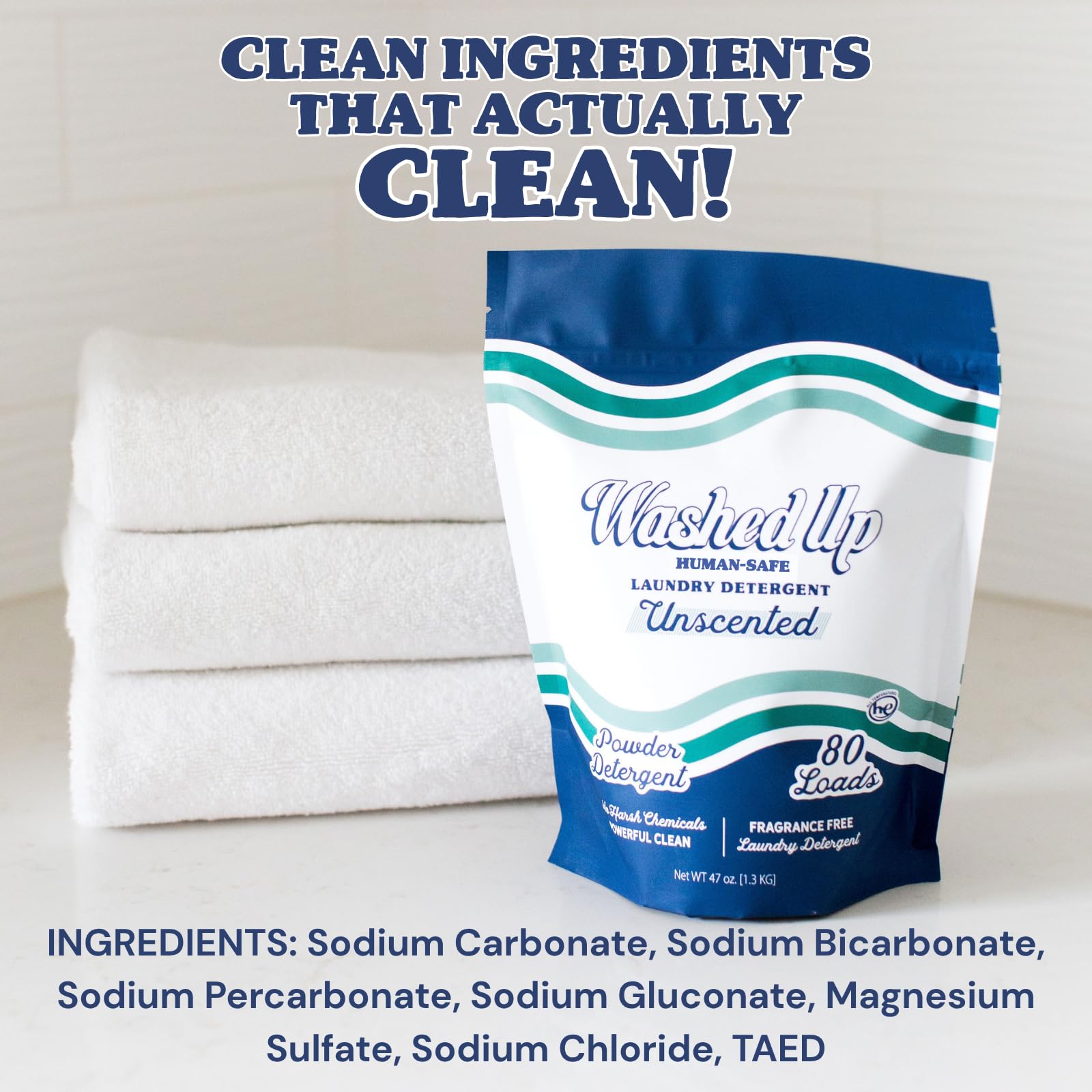 Unscented Laundry Detergent Powder (47 Ounce)
