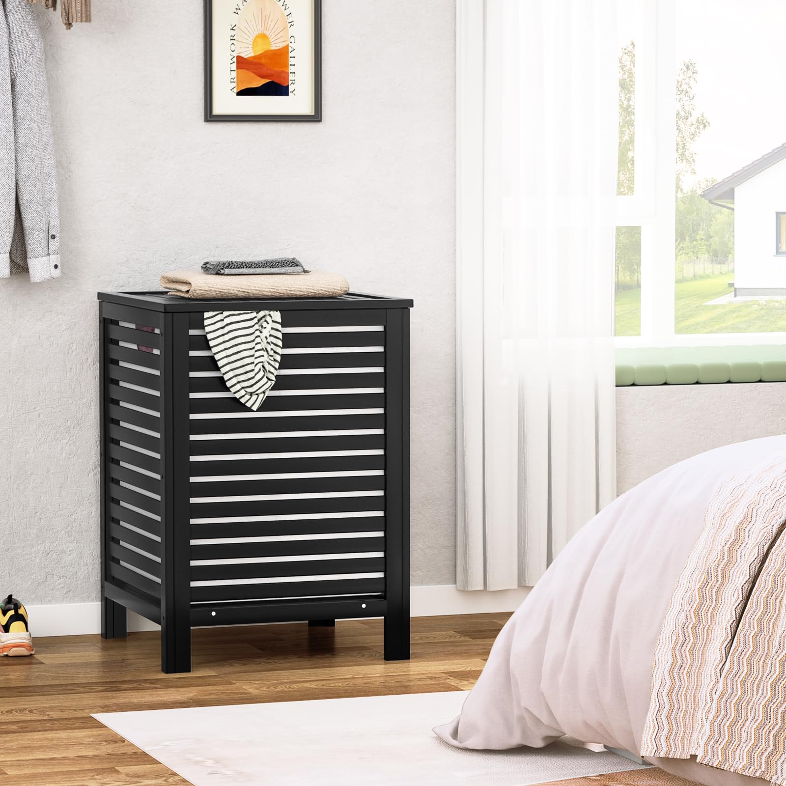 Bamboo Laundry Hamper with Lid