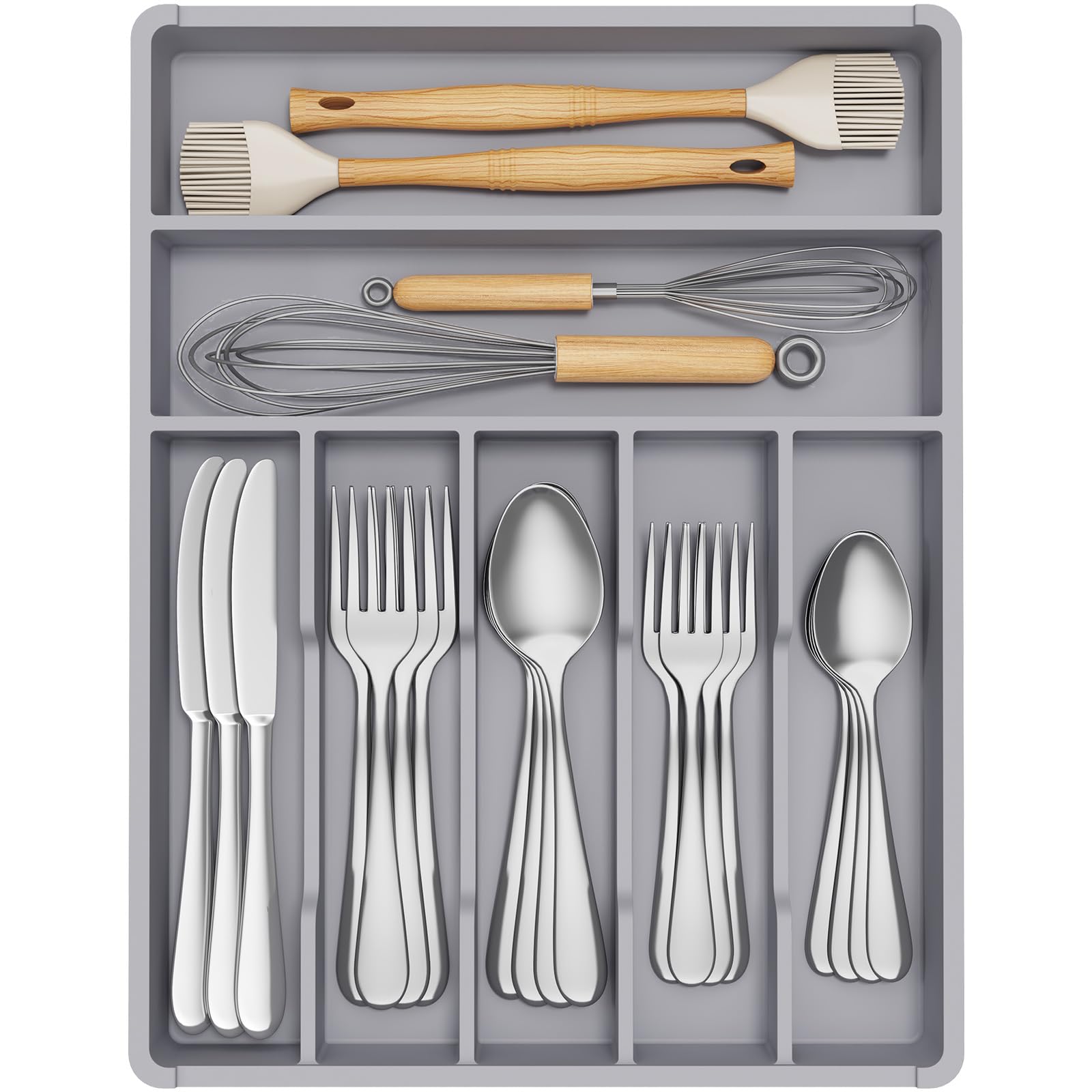 Silverware Drawer Organizer Tray