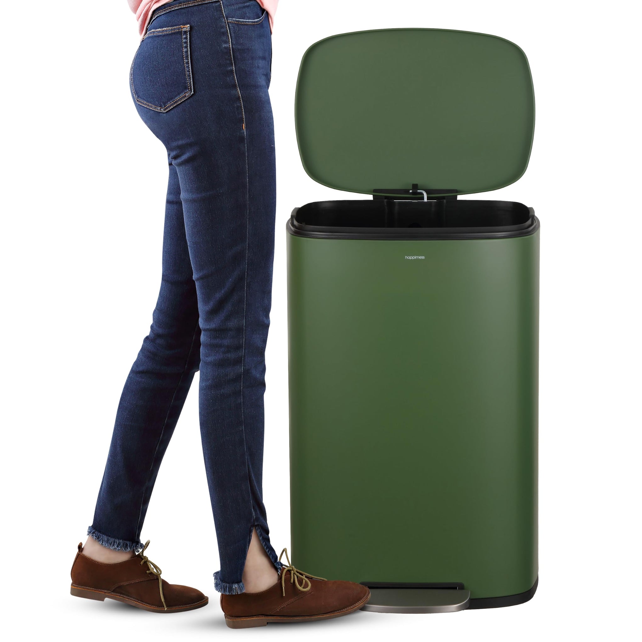 Connor 2 Piece Iron Trash Can (2 Count)