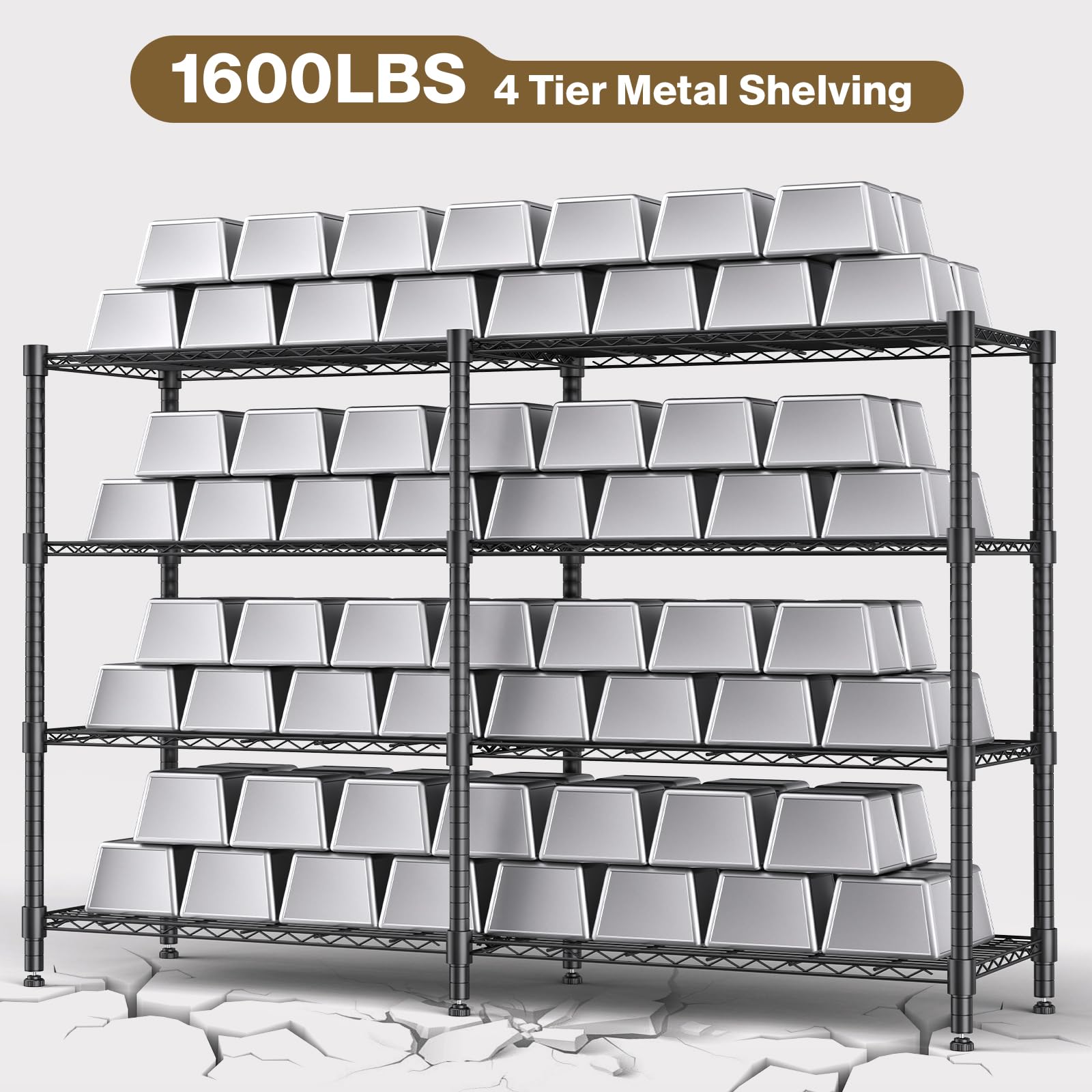 4 Tier Metal Shelving