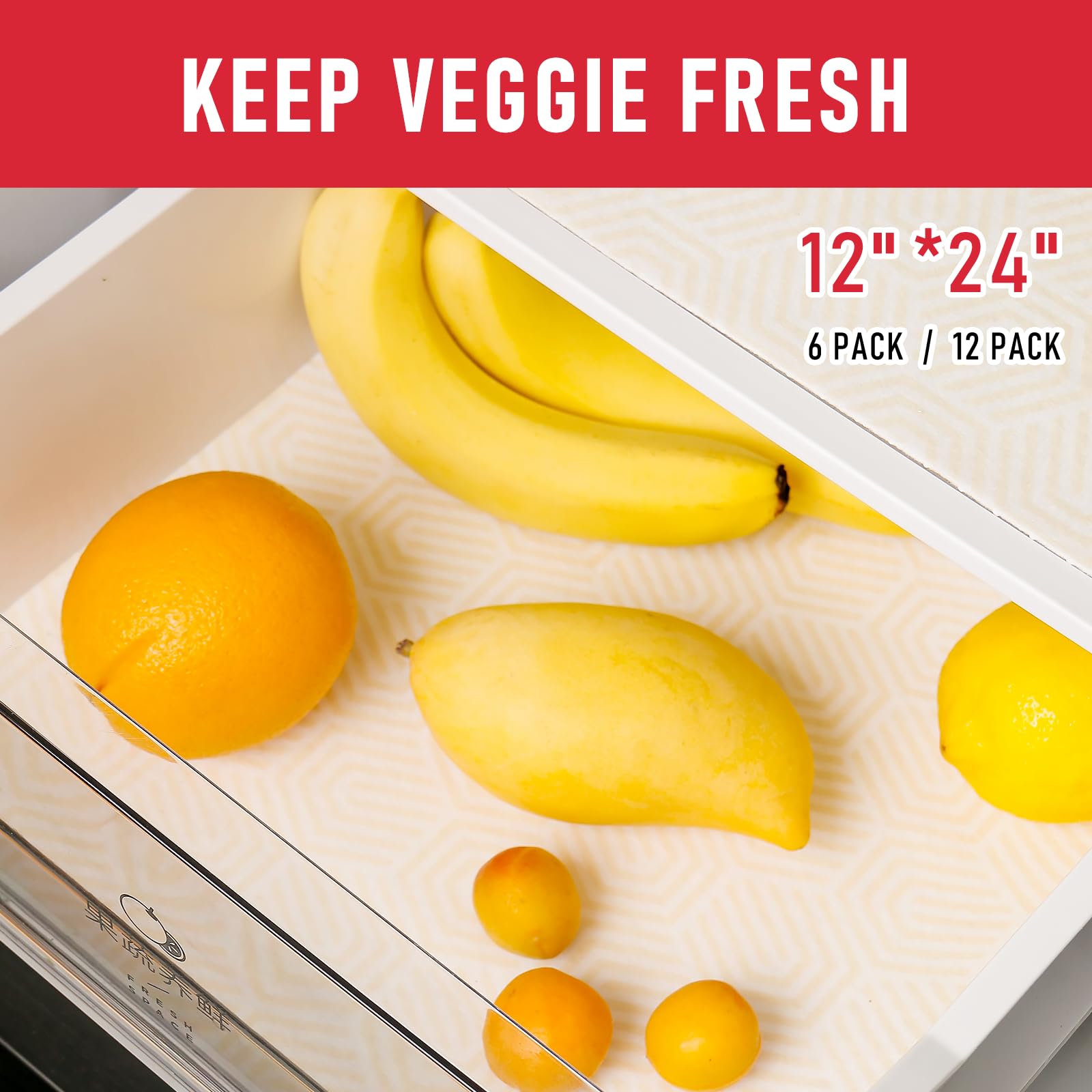 2 in 1 Refrigerator Liners (12 Sq Ft)
