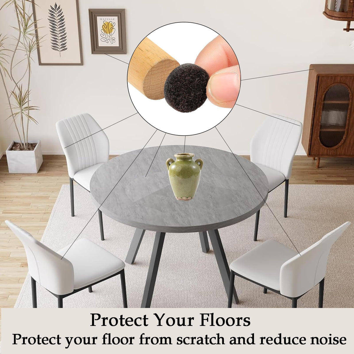 Felt Furniture Pads for Hardwood Floors (201 Count)
