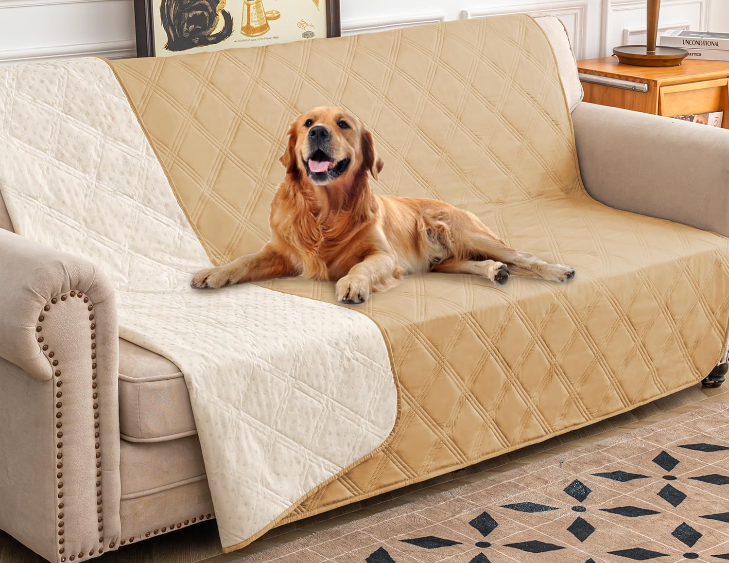 Waterproof Dog Bed Cover Pet Blanket with Anti