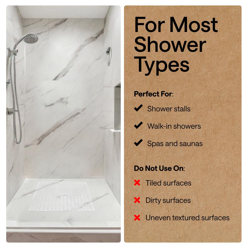 Patented Square Shower Stall Mat