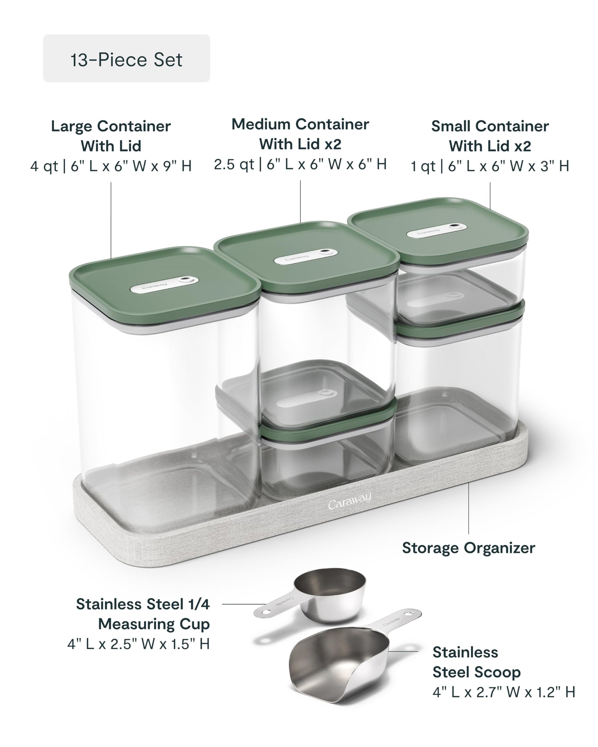 13 Piece Glass Airtight Food Storage Containers with Lids (13 Count)