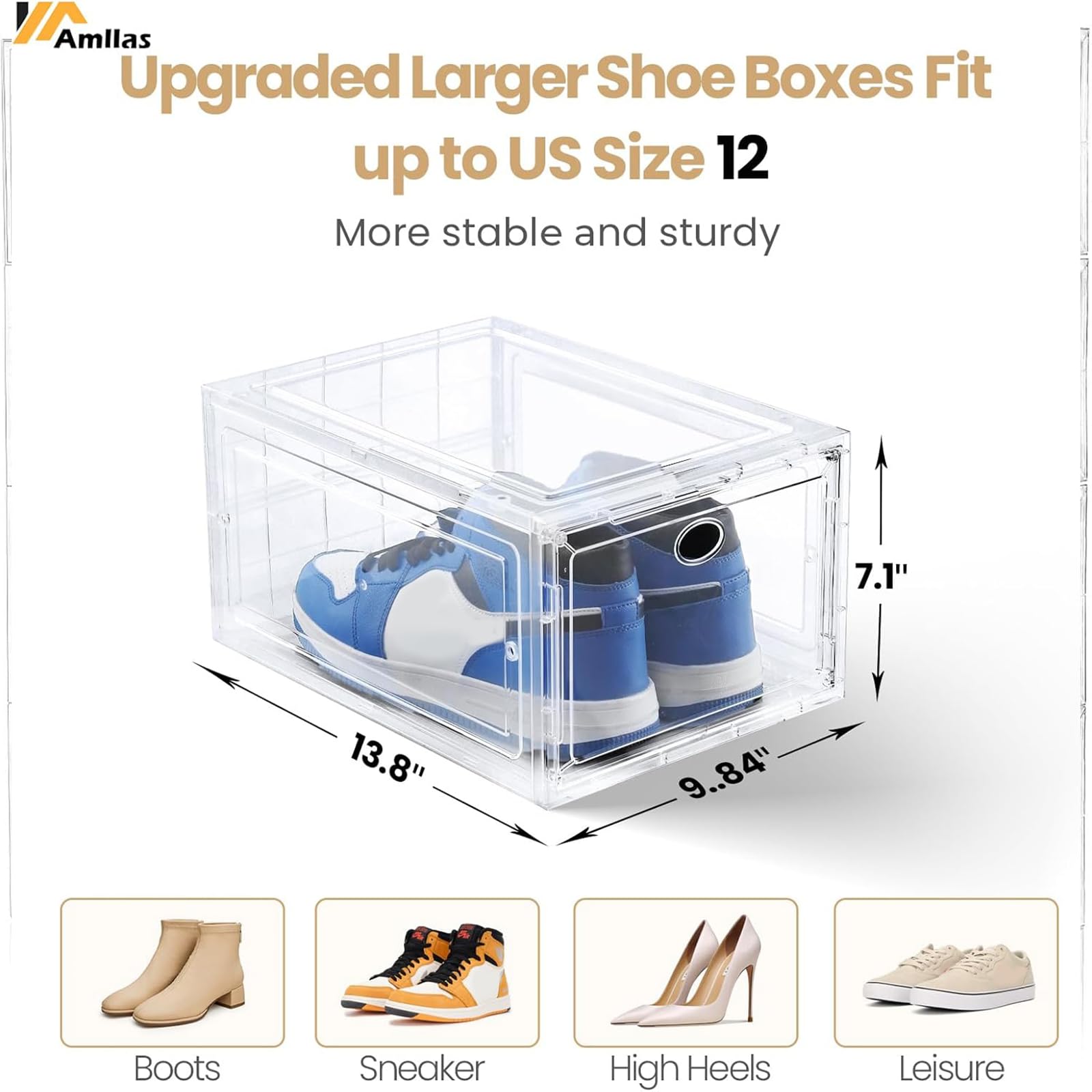 12 Pack Clear Shoe Storage (12 Count)