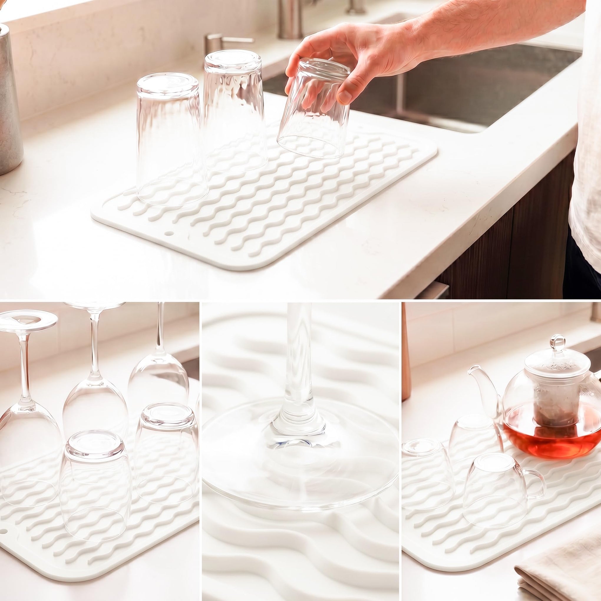 Silicone Dish Drying Mat for Multiple Usage