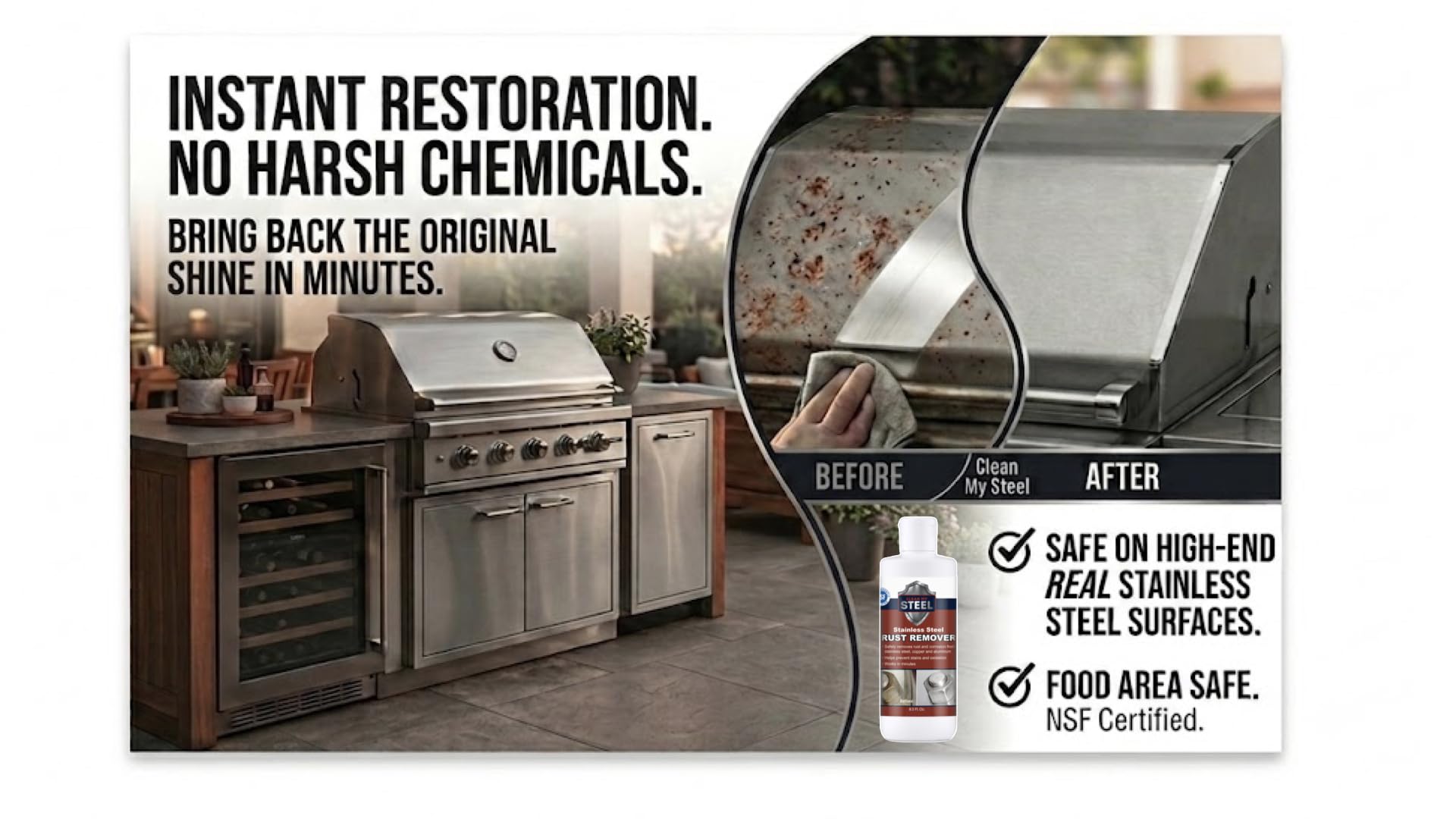 Stainless Steel Rust Remover Cream 8.5 oz (8.5 Fl Oz)