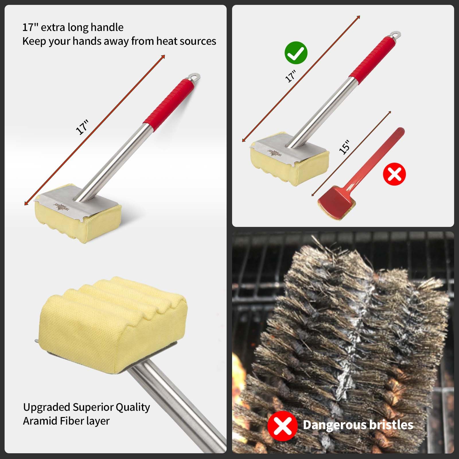 Grill Brush Bristle Free