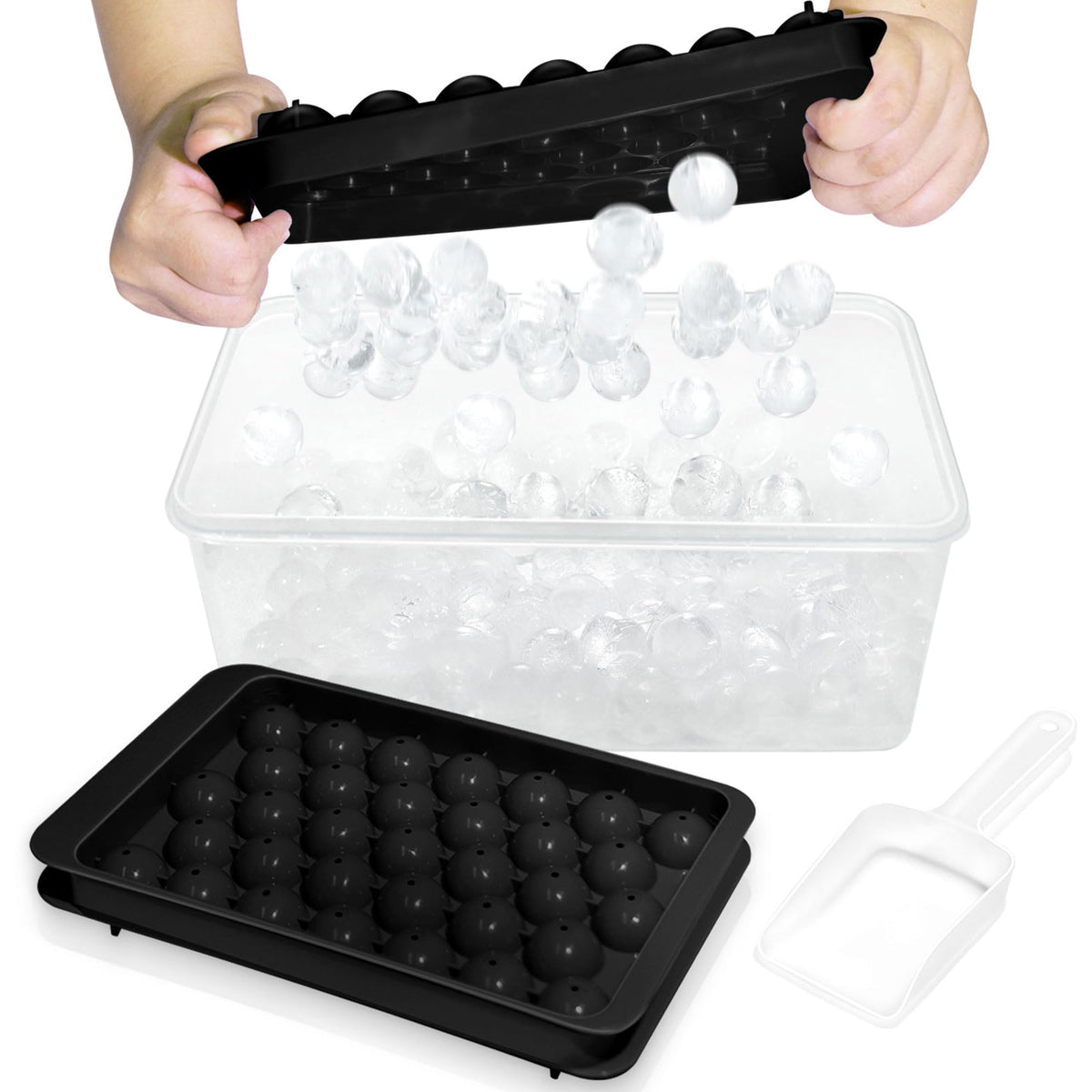 Ice Cube Tray with Lid and Bin (2 Count)