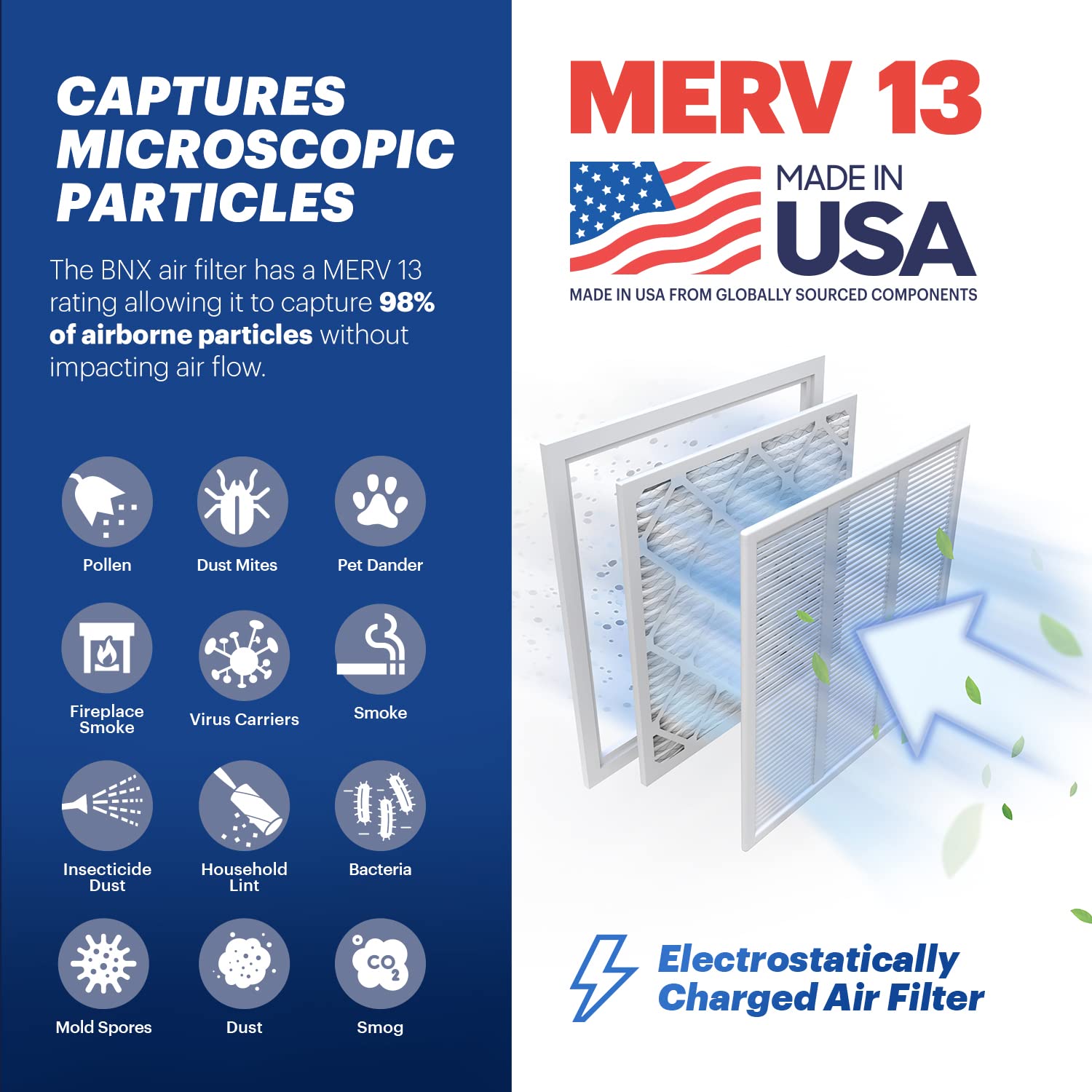 TruFilter 16x20x1 Air Filter MERV 13 (4 Count)