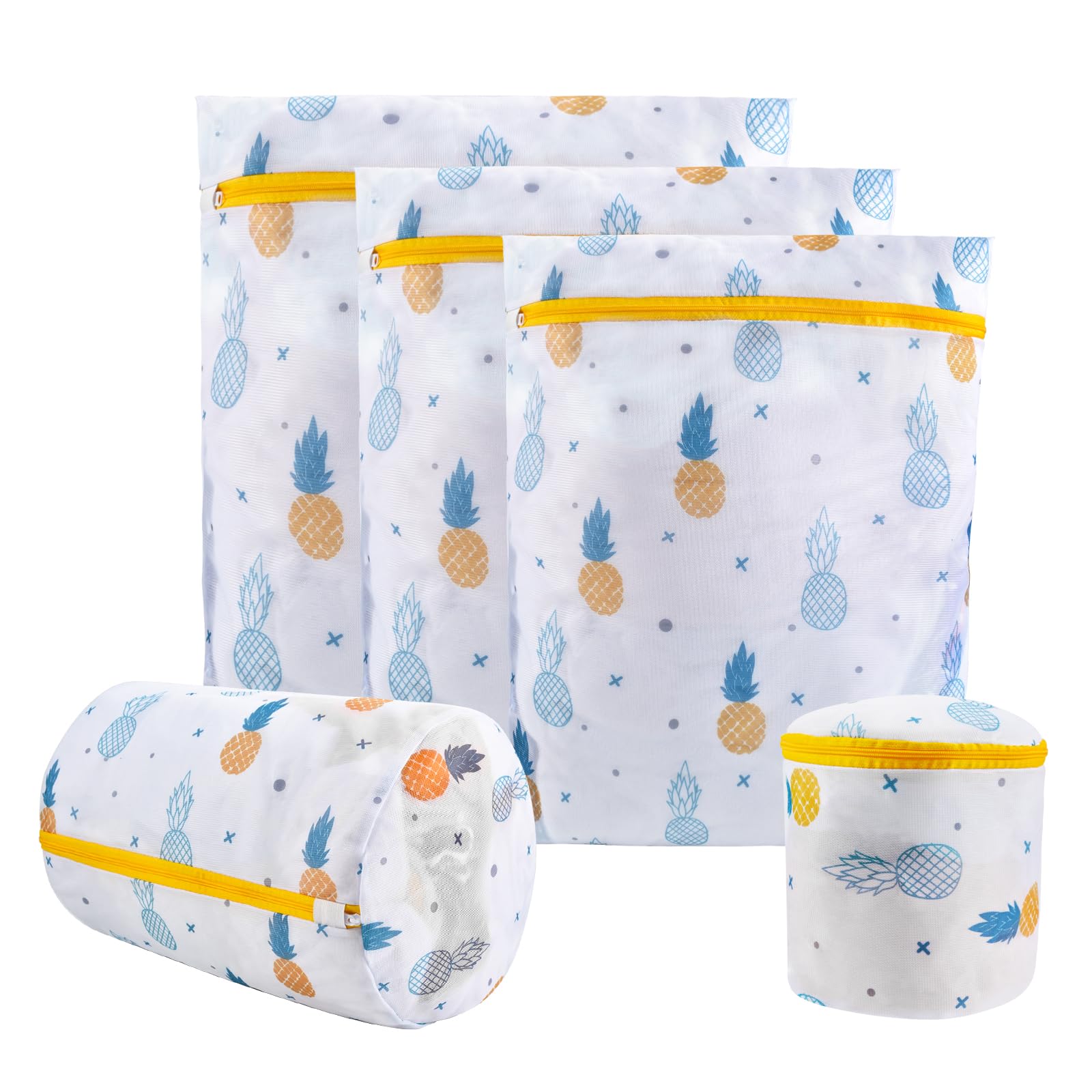 Mesh Zipper Laundry Bags Machine Wash (5 Count)