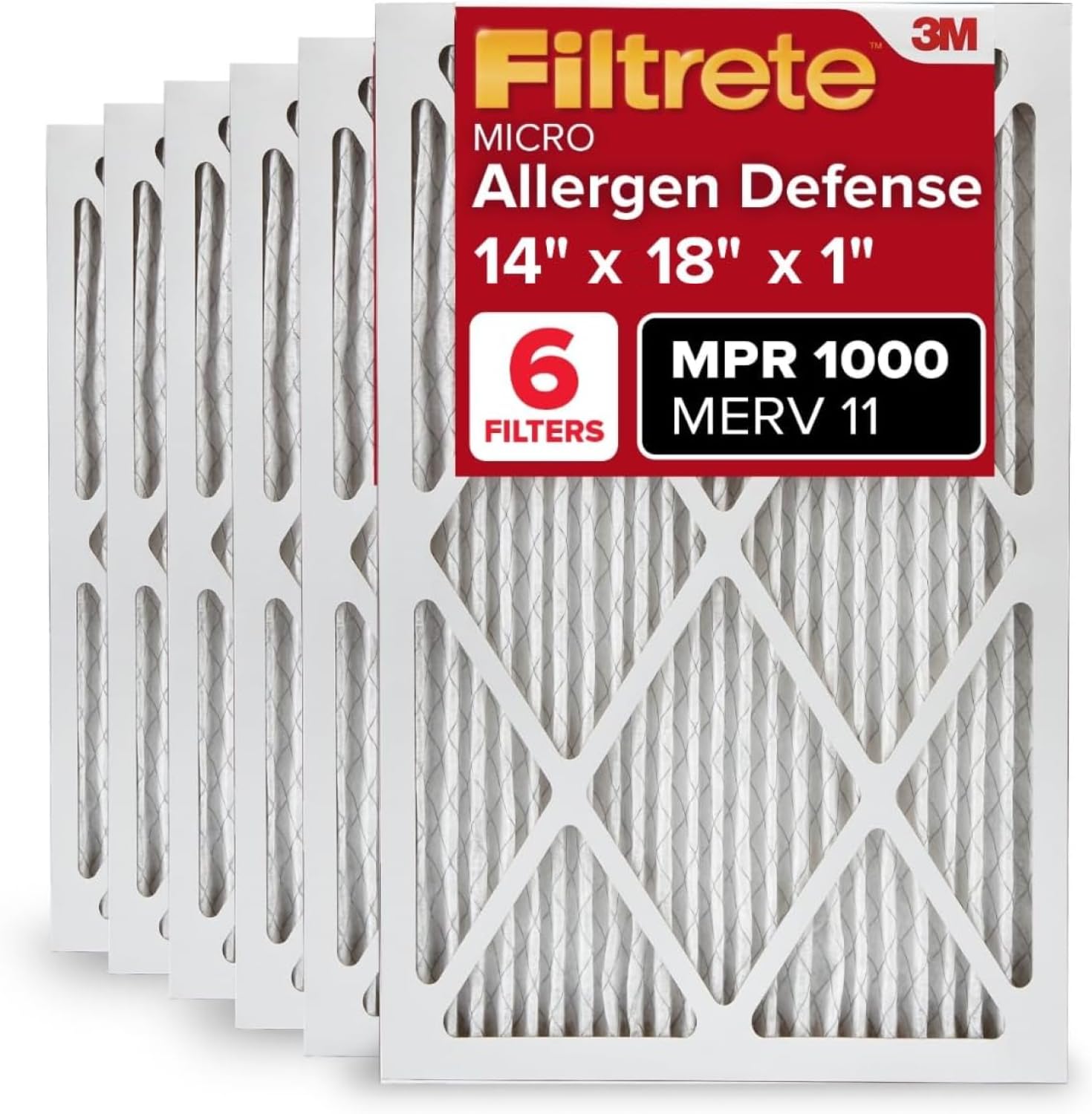 14x18x1 AC Furnace Air Filter (6 Count)