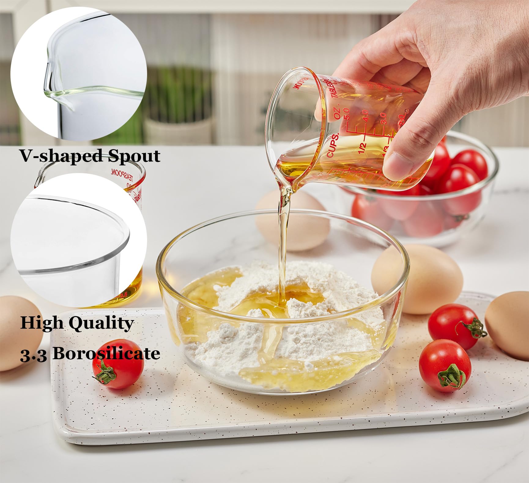 High Borosilicate Glass Measuring Cup