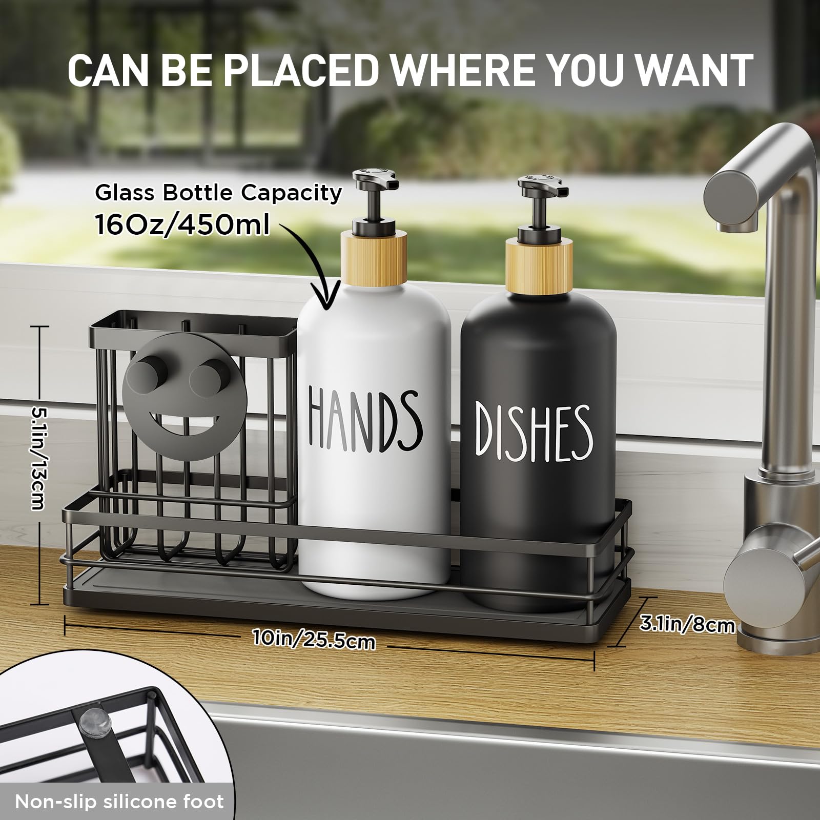 Kitchen Dish Soap Dispenser Set