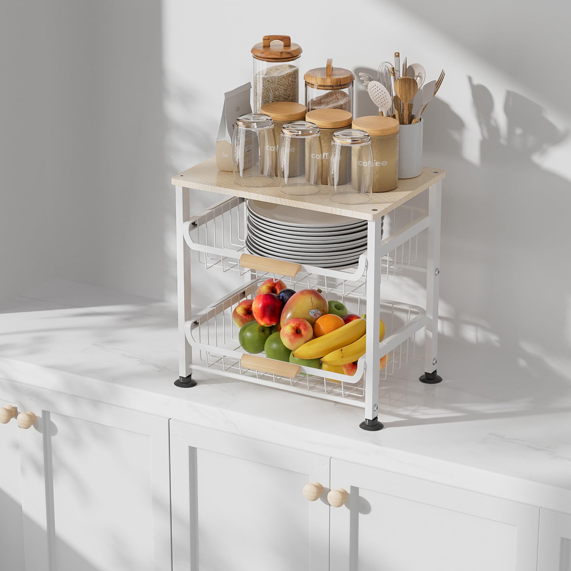 3 layer Kitchen Fruit Storage Basket Snack Rack