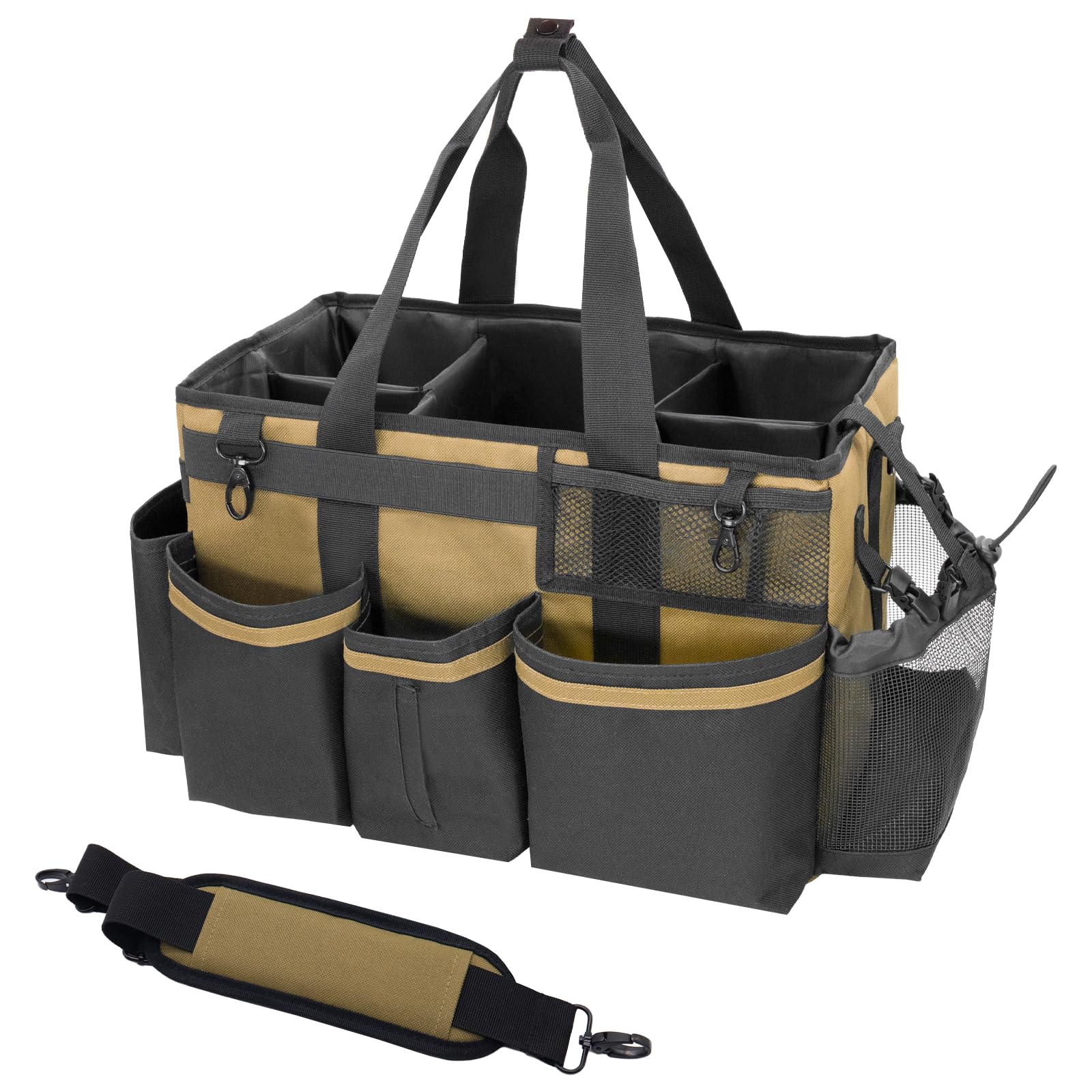 Wearable Cleaning Caddy Organizer with Handle & Shoulder Straps for Housekeepers
