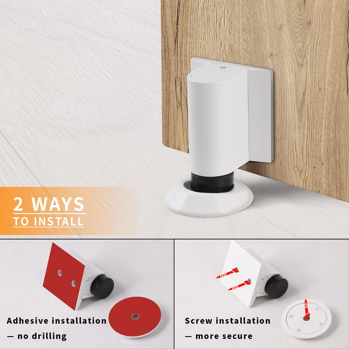 Magnetic Door Stoppers for Bottom of Door (2 Count)