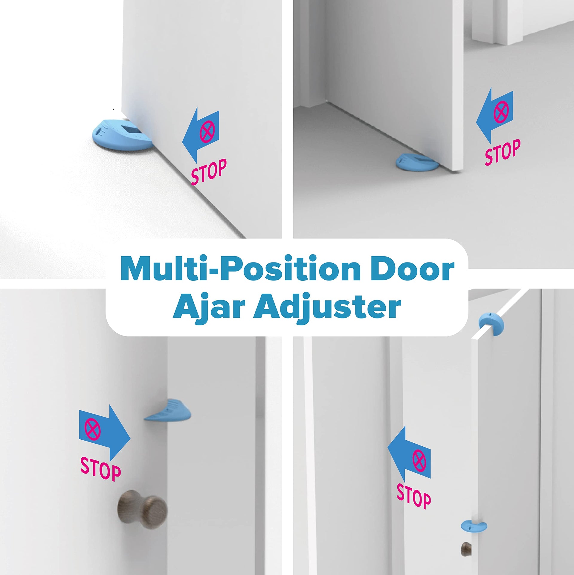 Upgraded Silicone Door Pinch Guard and Door Stoppers 2 Functions in 1 with 2 Free Hooks (2 Count)