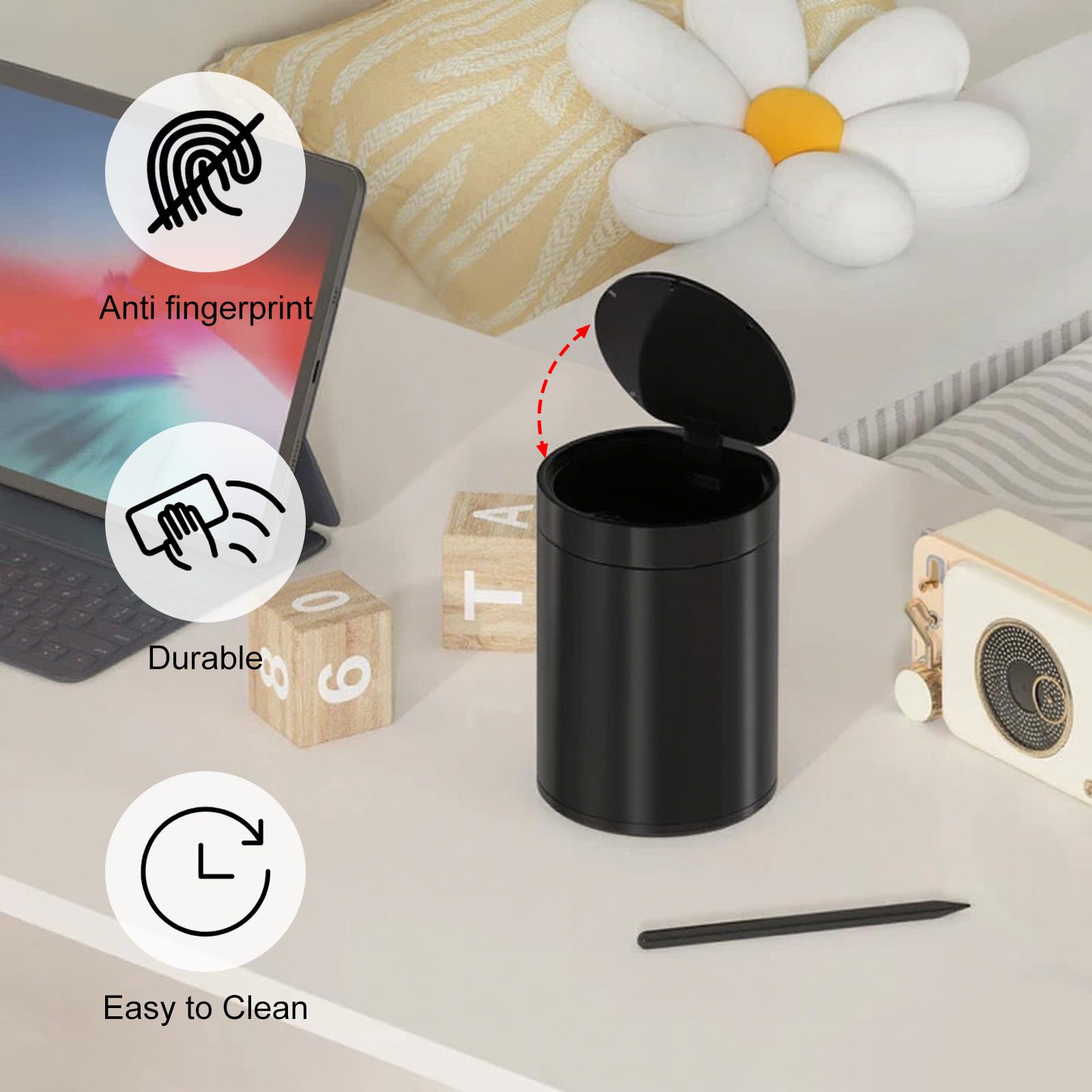 Desktop Trash can with Lid