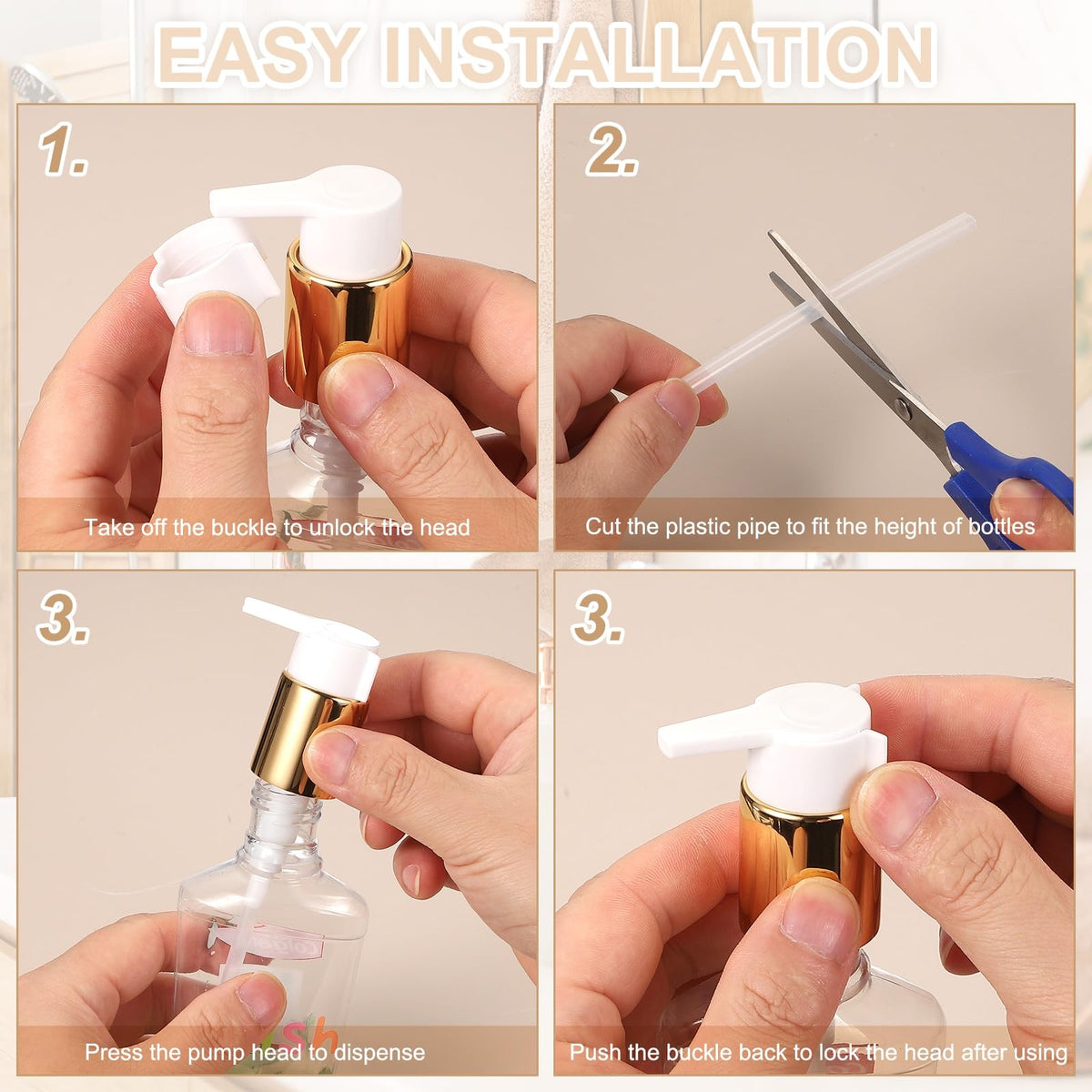 4 Pcs Soap Dispenser Pump Heads