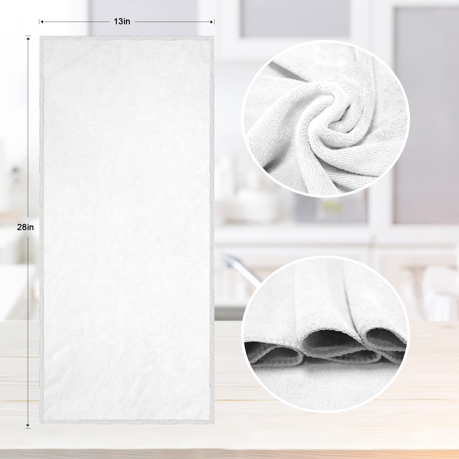 Microfiber Kitchen Dish Towels for Washing Dishes 8 Pack
