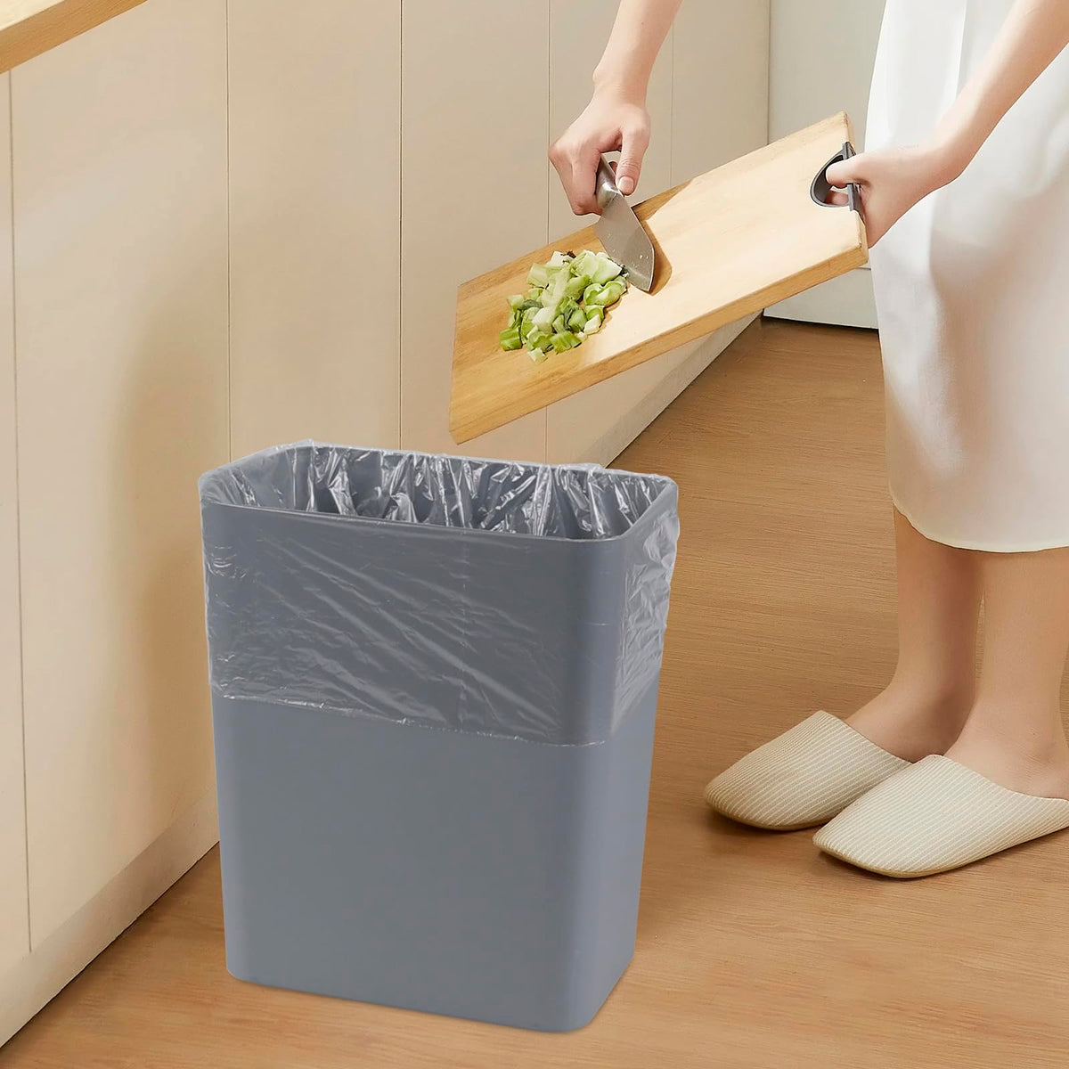 3 Pack 4.5 Gal Open Top Trash Cans (3 Count)