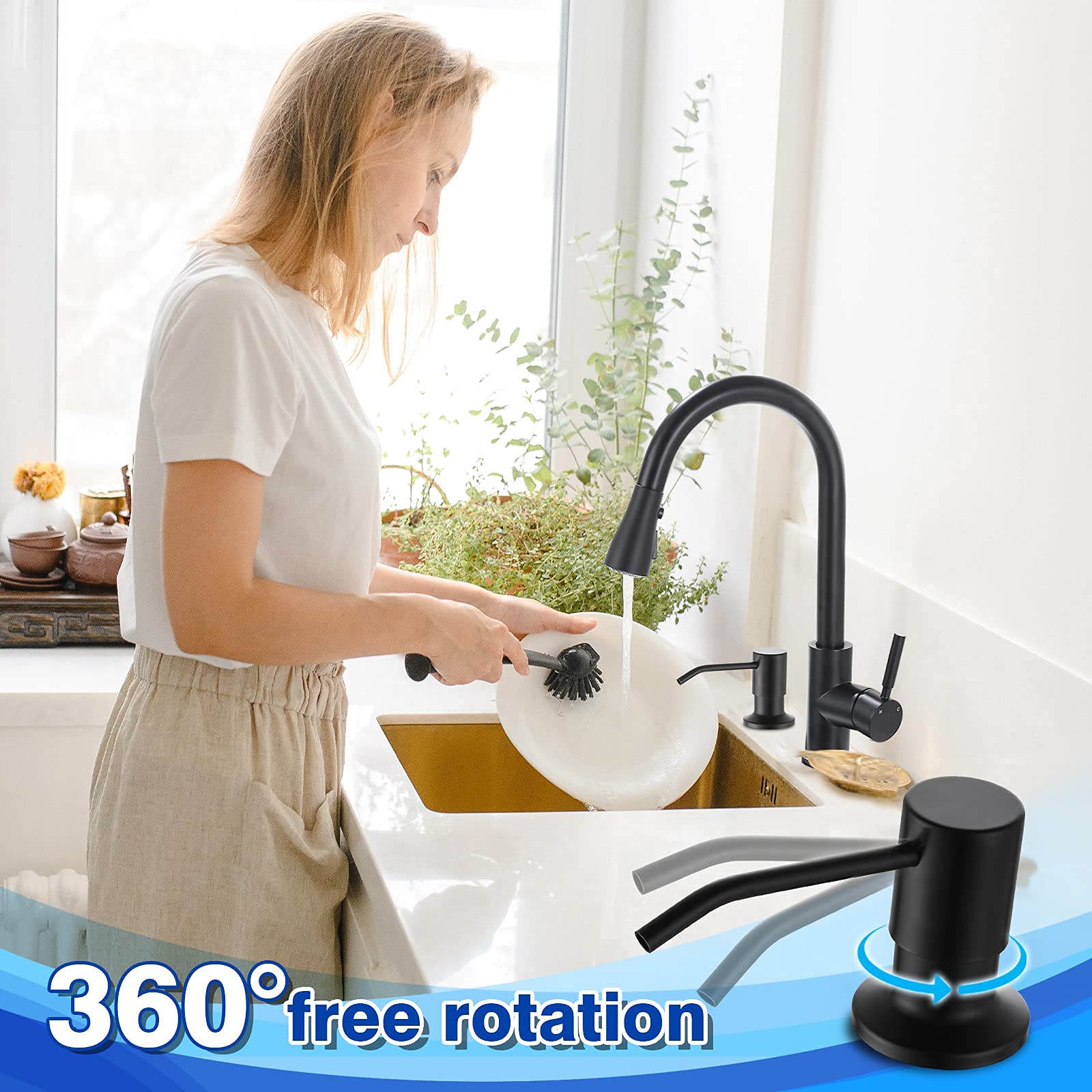Built in Soap Dispenser for Kitchen Sink WEWE