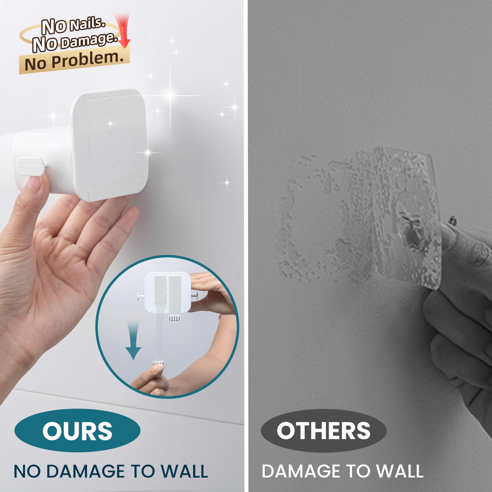 Mop and Broom Holder Wall Mount Grippers (2 Count)