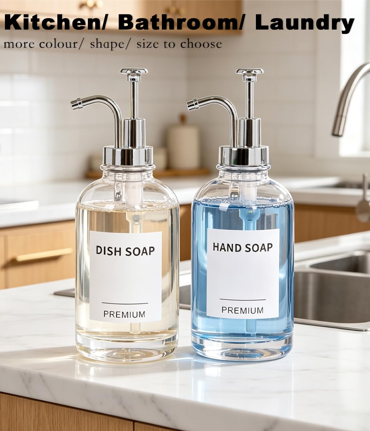 Dish Soap Dispenser for Kitchen (2 Count)