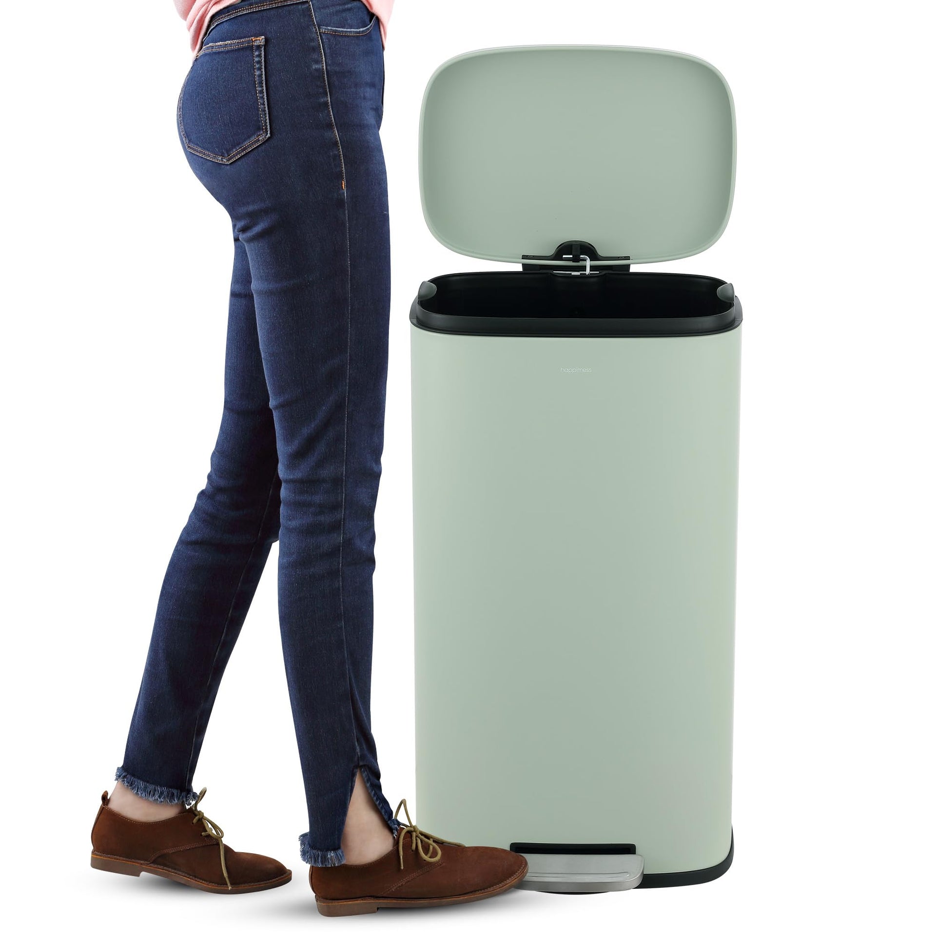 Connor 2 Piece Iron Trash Can (2 Count)