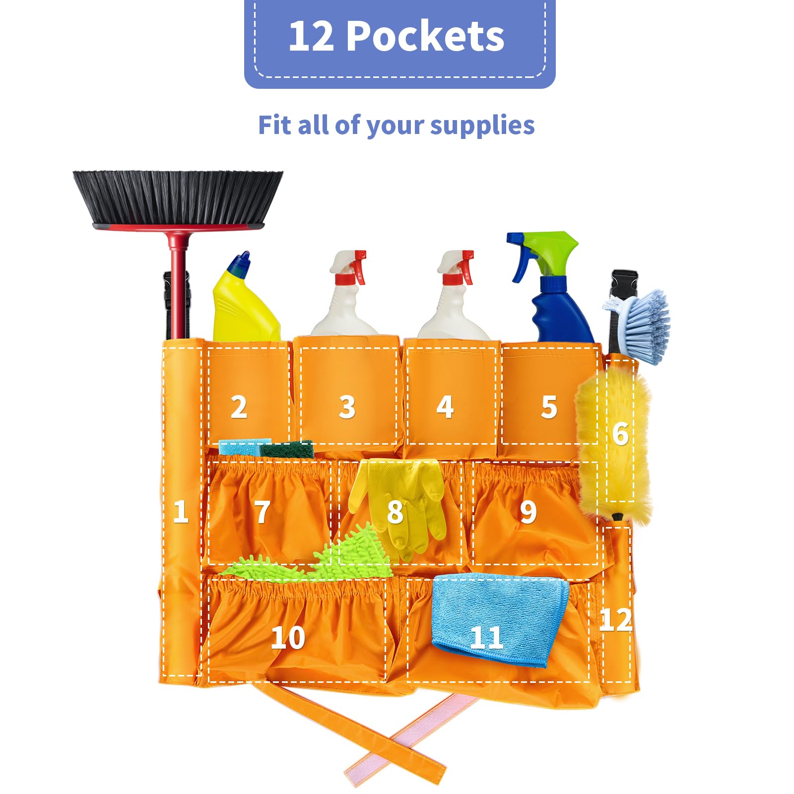 12 Pockets Trash Can Caddy Bag
